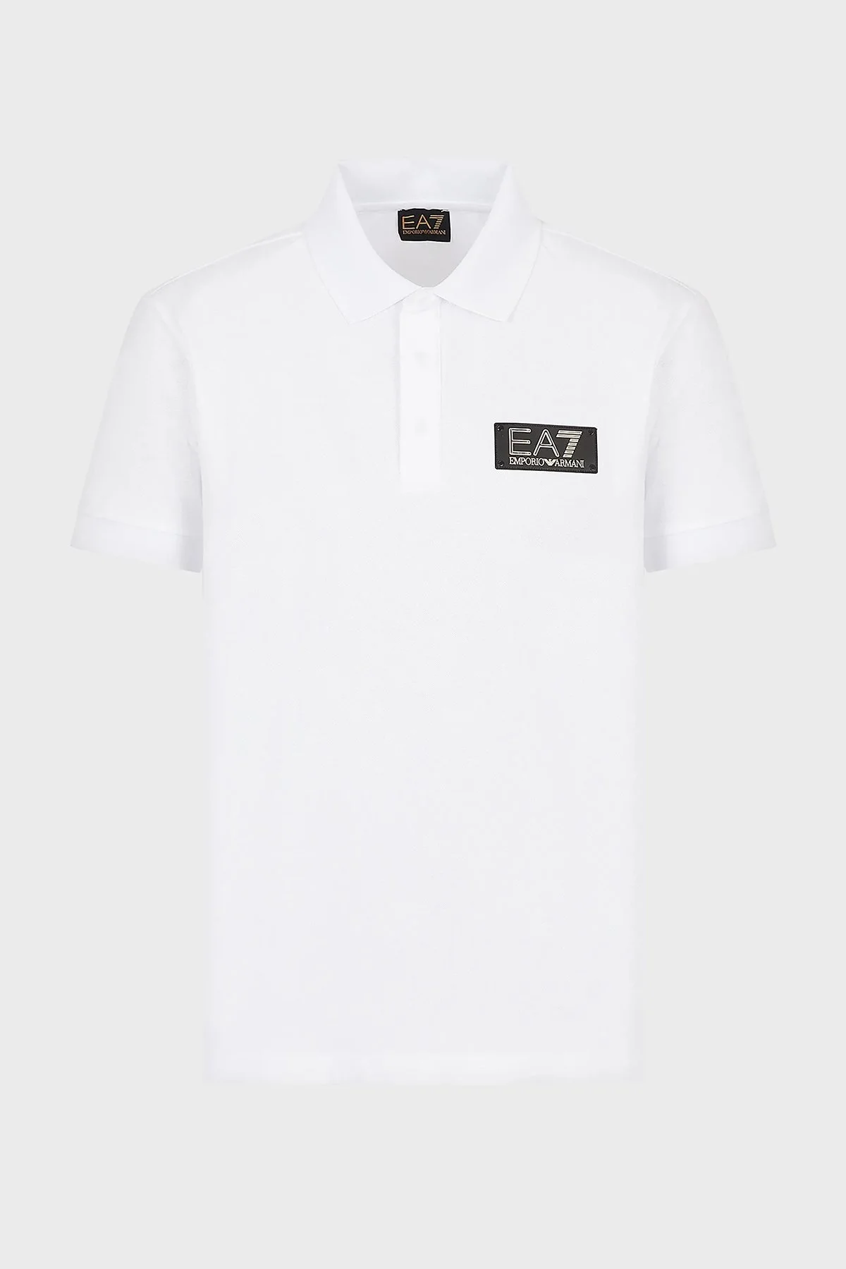 EA7 Pamuklu Slim Fit Düğmeli Erkek Polo T Shirt 3RPF01 PJ5AZ 1100 BEYAZ - 4