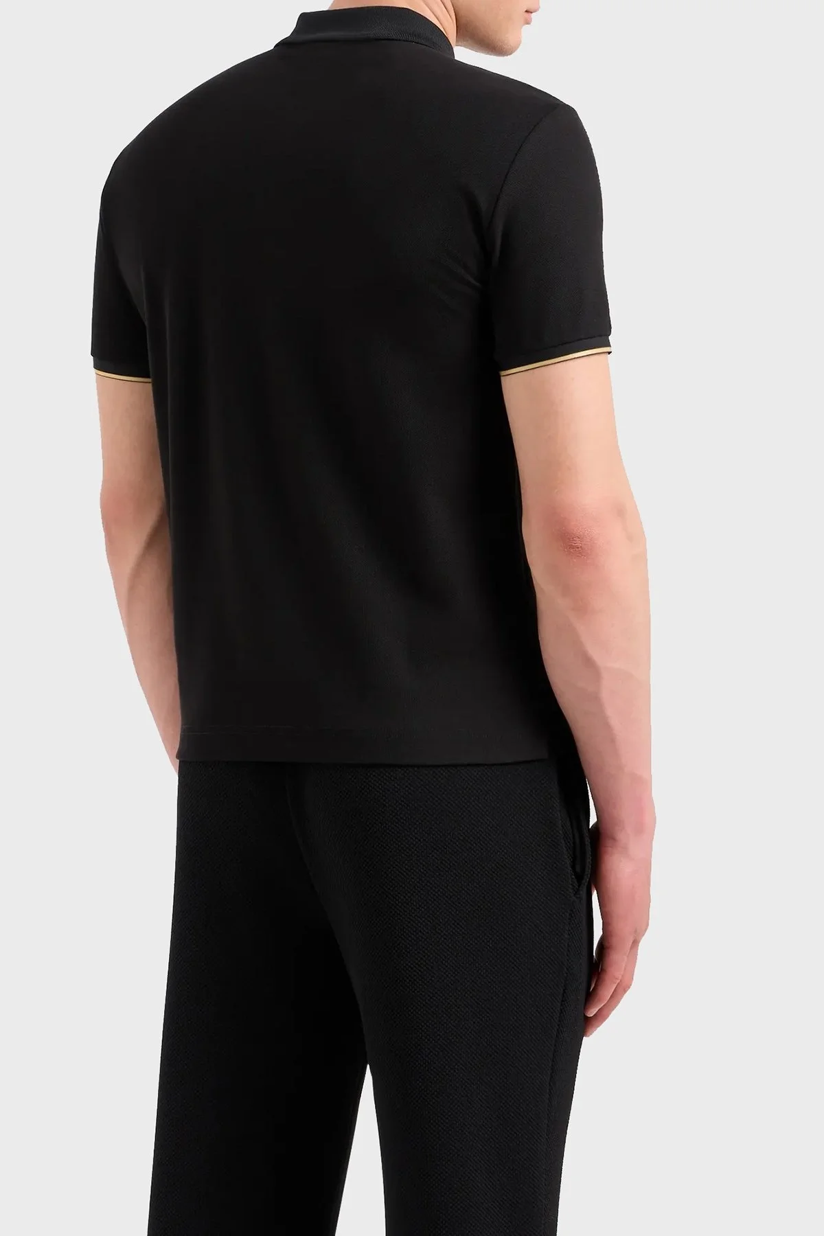 EA7 Polo Pamuklu Slim Fit Düğmeli Erkek Polo Yaka T Shirt 7M000022 AF10342 UC001 SİYAH - 7