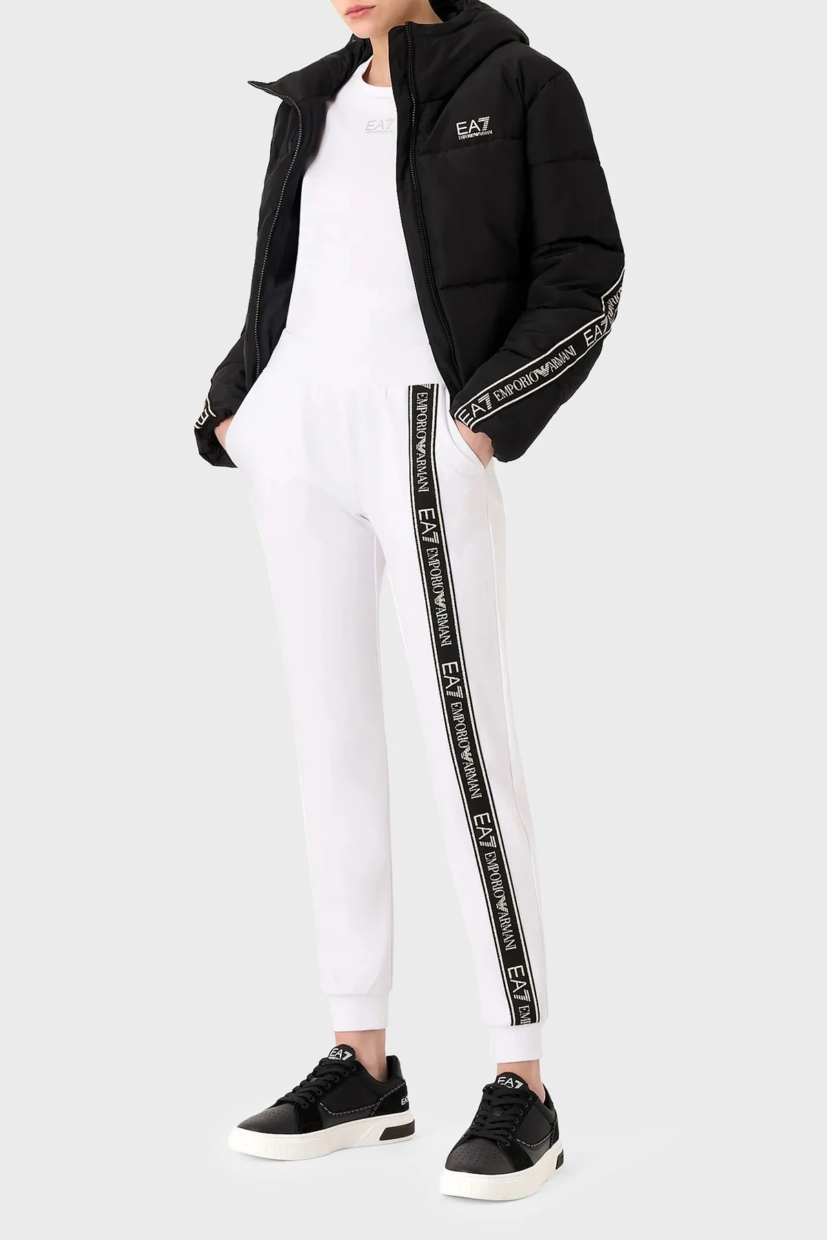 EA7 Regular Fit Bisiklet Yaka Bayan Sweat 6RTM25 TJKWZ 1100 BEYAZ - 2