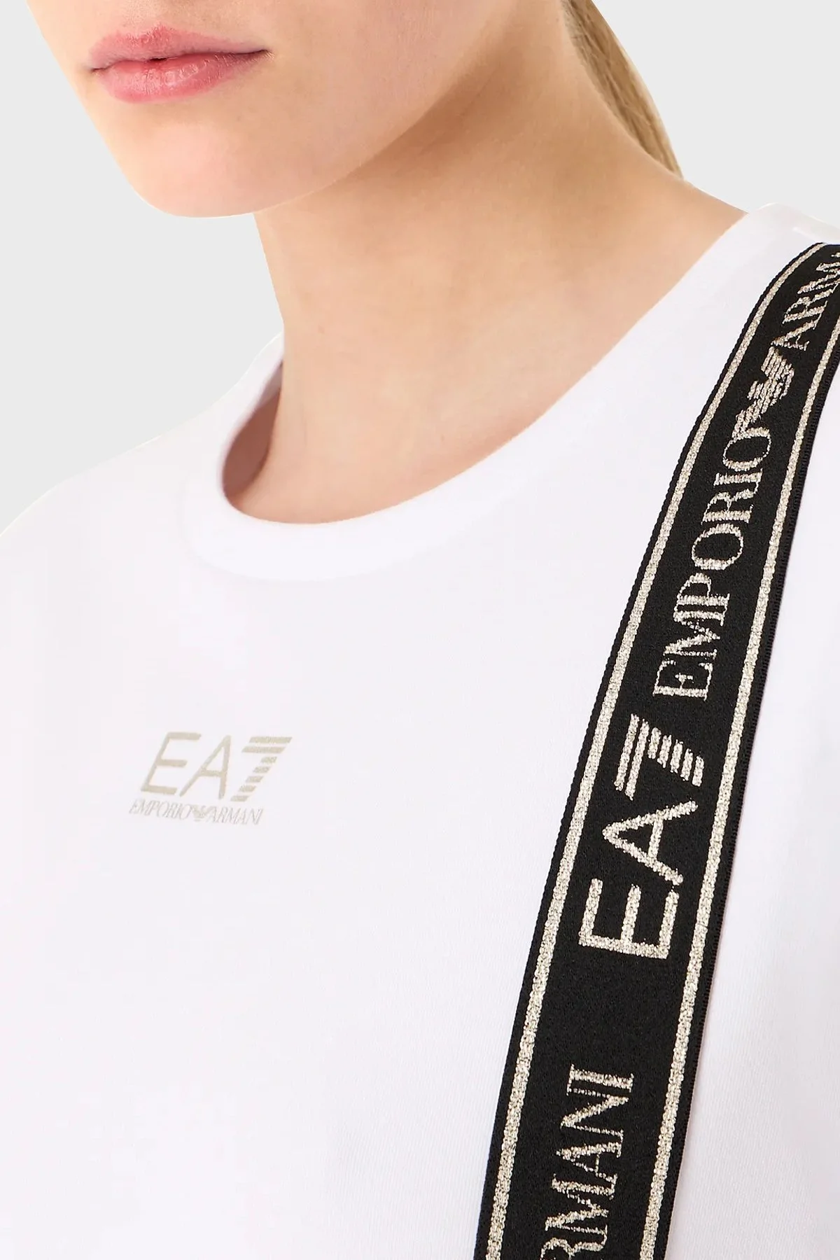 EA7 Regular Fit Bisiklet Yaka Bayan Sweat 6RTM25 TJKWZ 1100 BEYAZ - 3