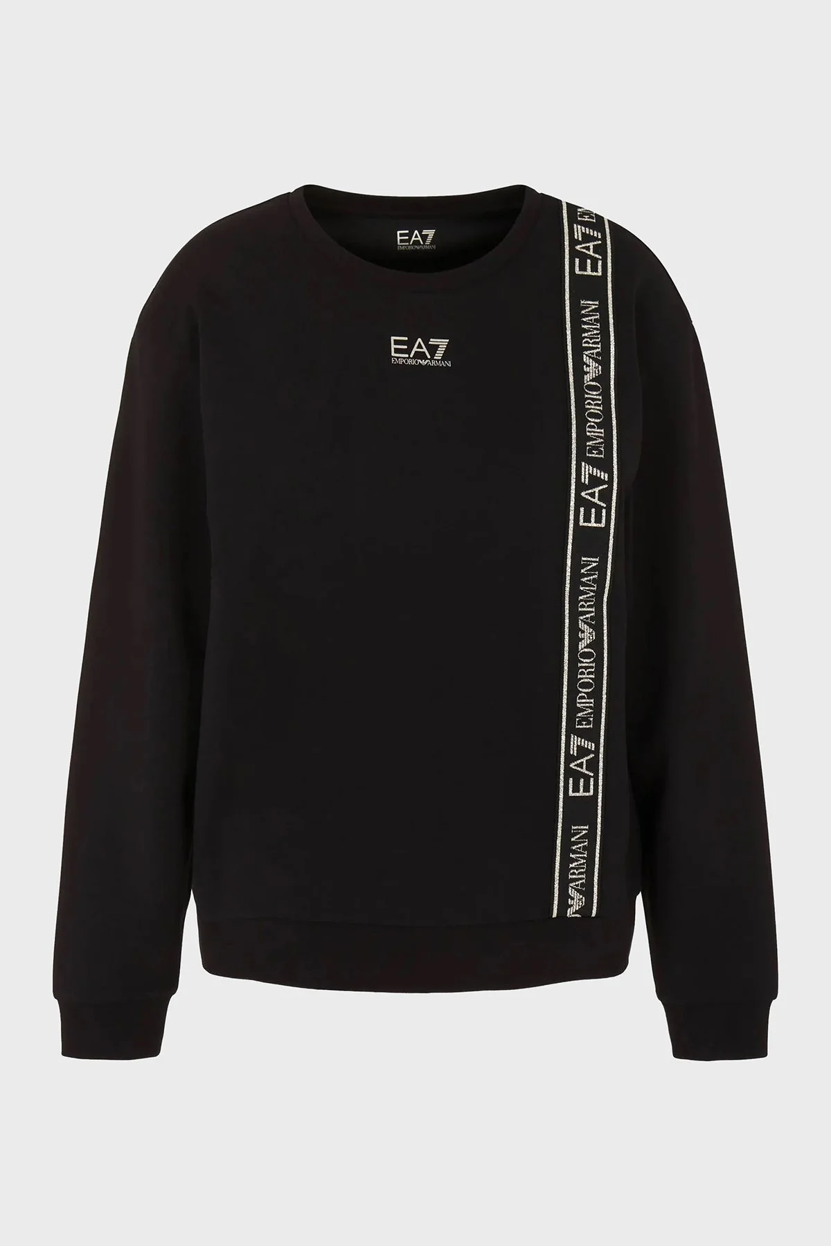 EA7 Regular Fit Bisiklet Yaka Bayan Sweat 6RTM25 TJKWZ 1200 SİYAH - 4