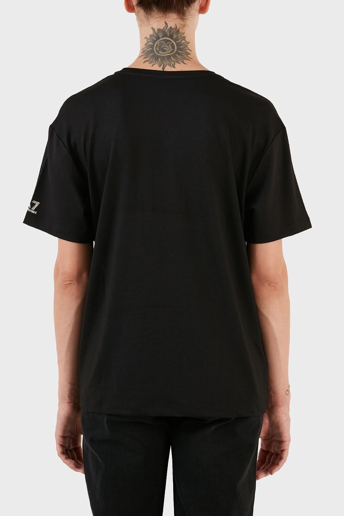 EA7 Regular Fit Bisiklet Yaka Bayan T Shirt 6RTT02 TJDFZ 1200 SİYAH - 2