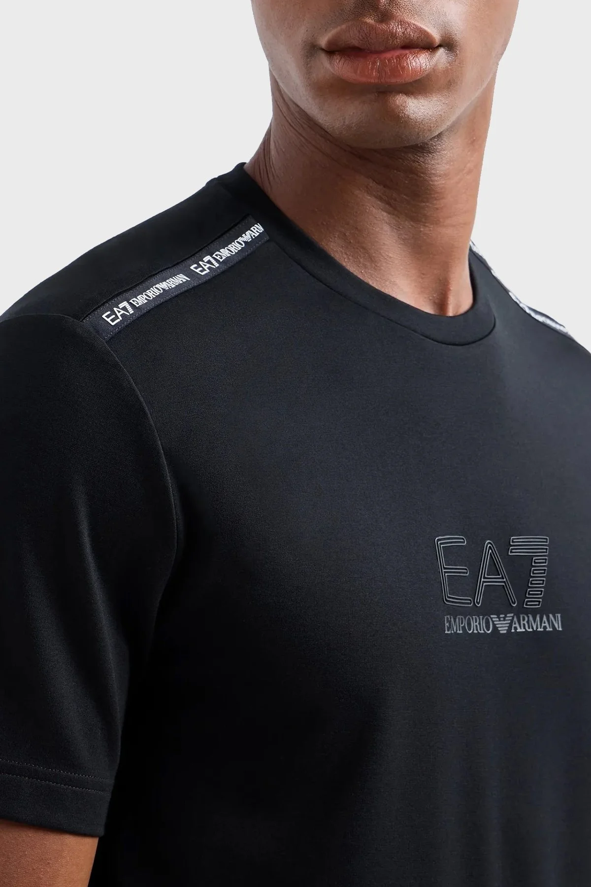 EA7 Regular Fit Bisiklet Yaka Erkek T Shirt 6DPT10 PJTMZ 1200 SİYAH - 3
