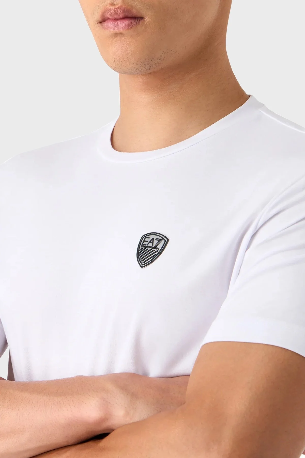 EA7 Regular Fit Bisiklet Yaka Erkek T Shirt 8NPT16 PJRGZ 1100 BEYAZ - 2