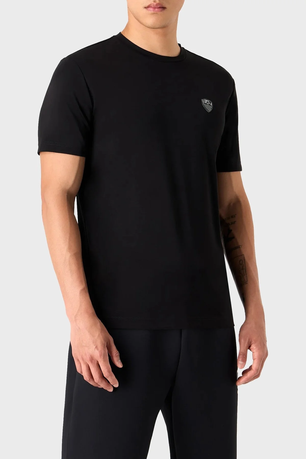 EA7 Regular Fit Bisiklet Yaka Erkek T Shirt 8NPT16 PJRGZ 1200 SİYAH - 1