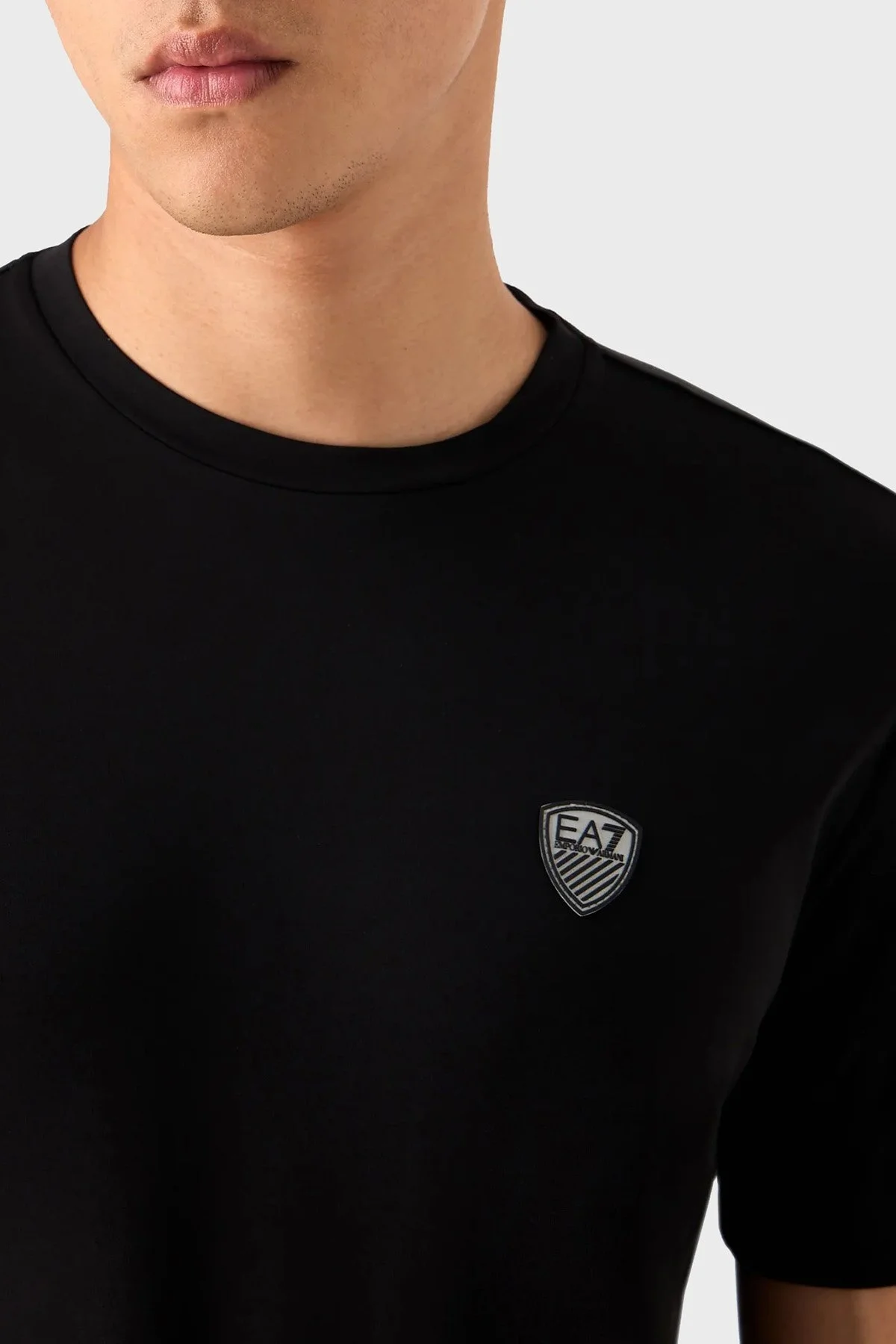 EA7 Regular Fit Bisiklet Yaka Erkek T Shirt 8NPT16 PJRGZ 1200 SİYAH - 3