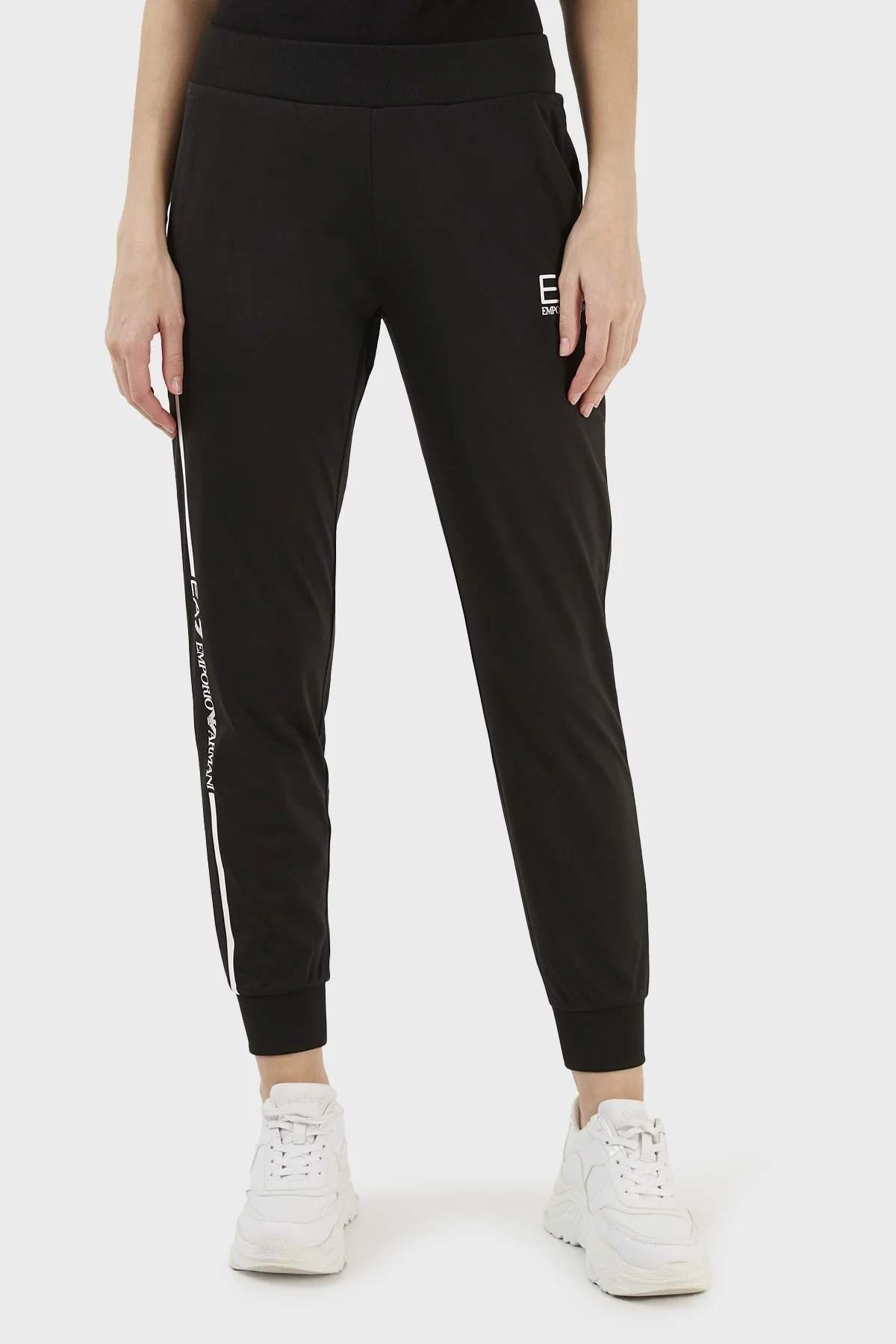 EA7 Regular Fit Cepli Jogger Spor Bayan Pantolon 6LTV58 TJ26Z 22BA A SİYAH - 2