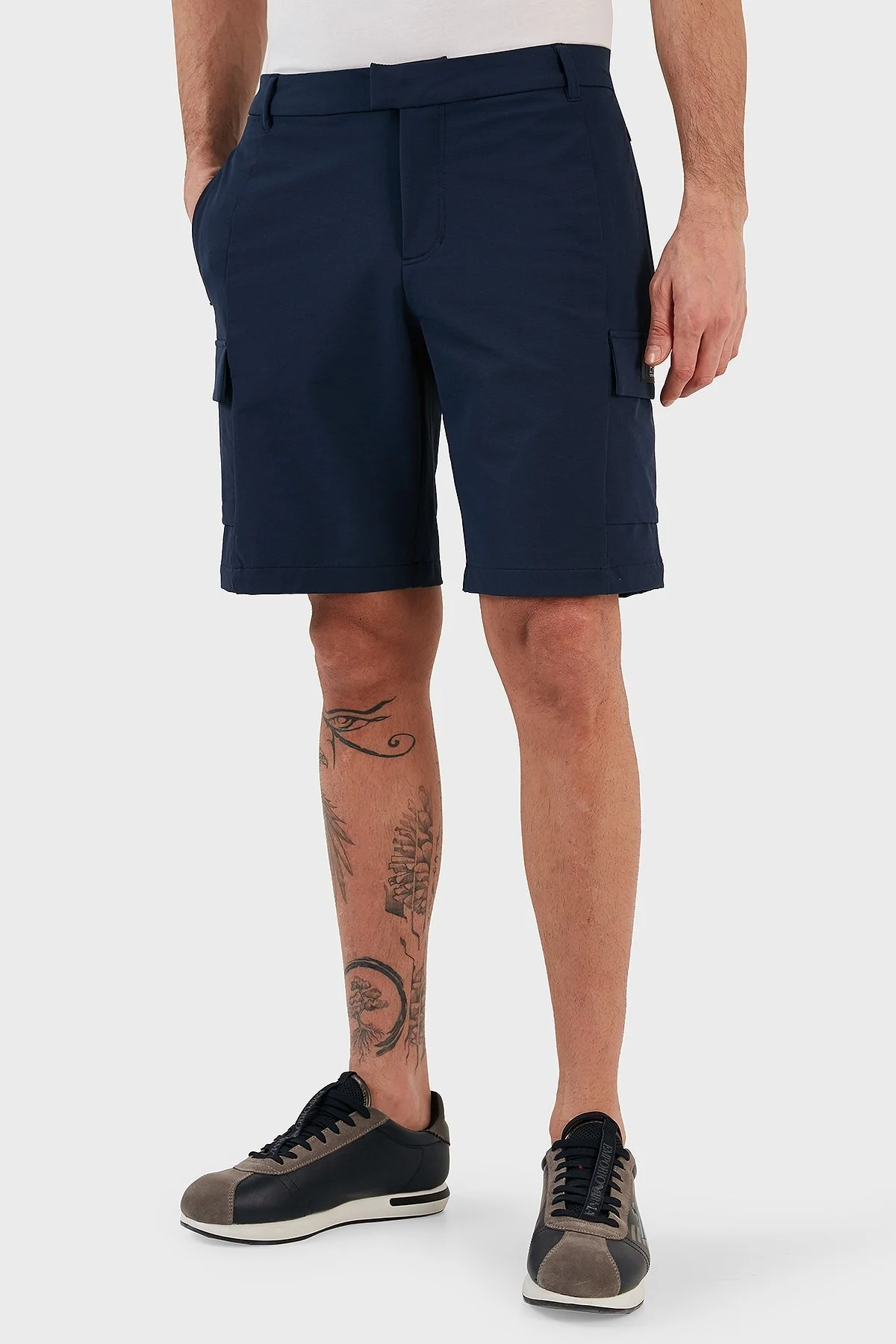 EA7 Regular Fit Cepli Kargo Erkek Bermuda 3RPS01 PNBWZ 1554 LACİVERT - 4