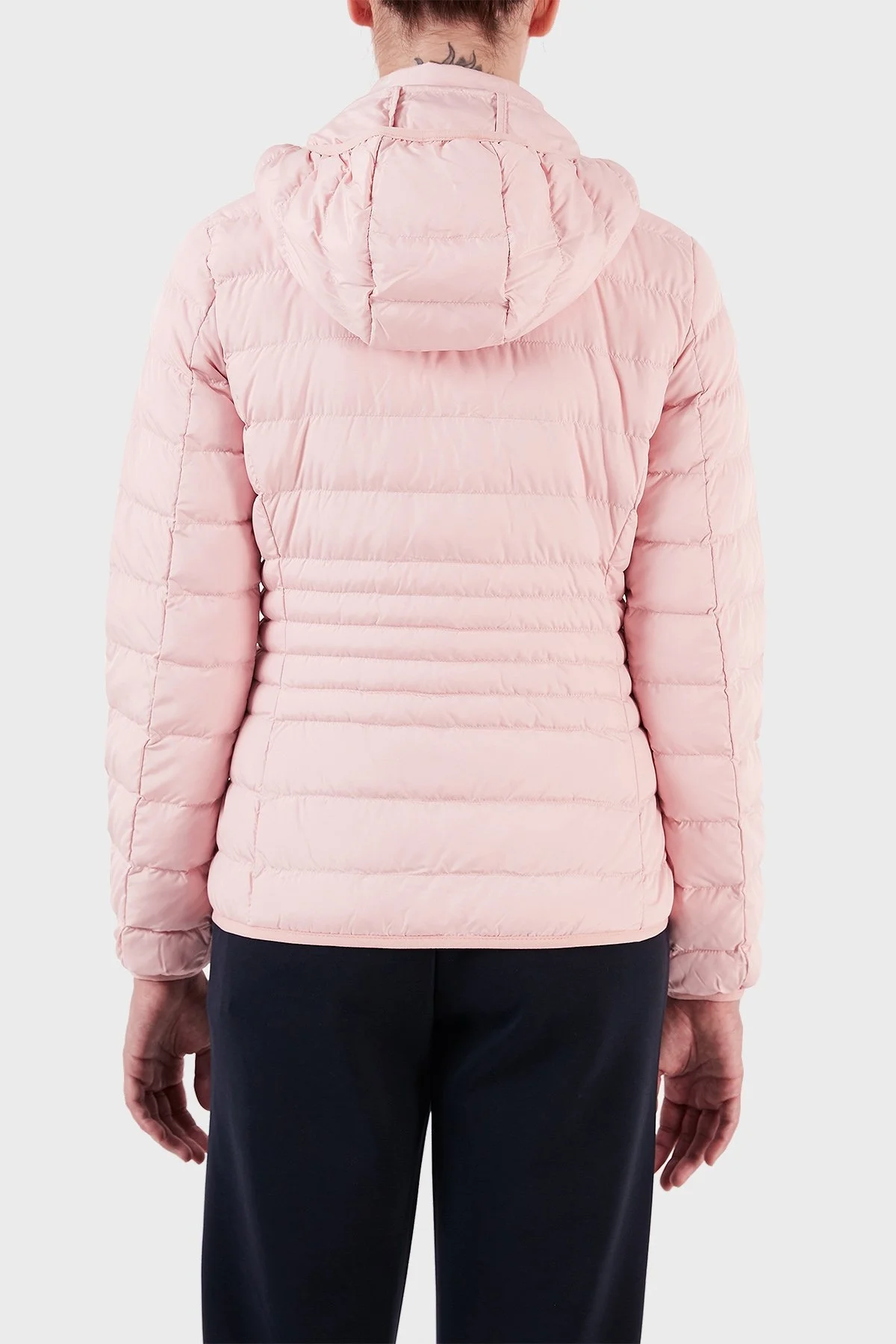 EA7 Regular Fit Çıkarılabilir Kapüşonlu Bayan Mont 8NTB23 TNF8Z 1418 PUDRA - 2