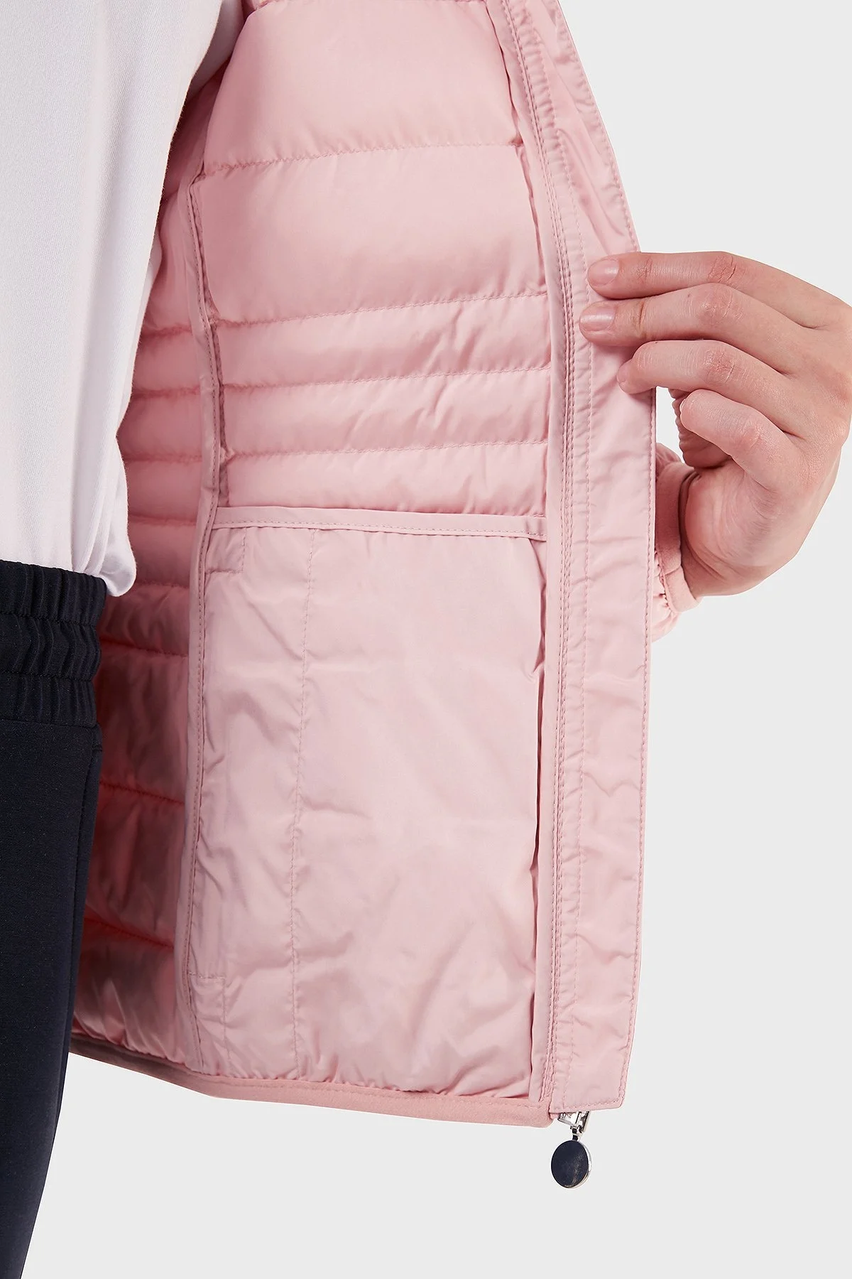 EA7 Regular Fit Çıkarılabilir Kapüşonlu Bayan Mont 8NTB23 TNF8Z 1418 PUDRA - 5