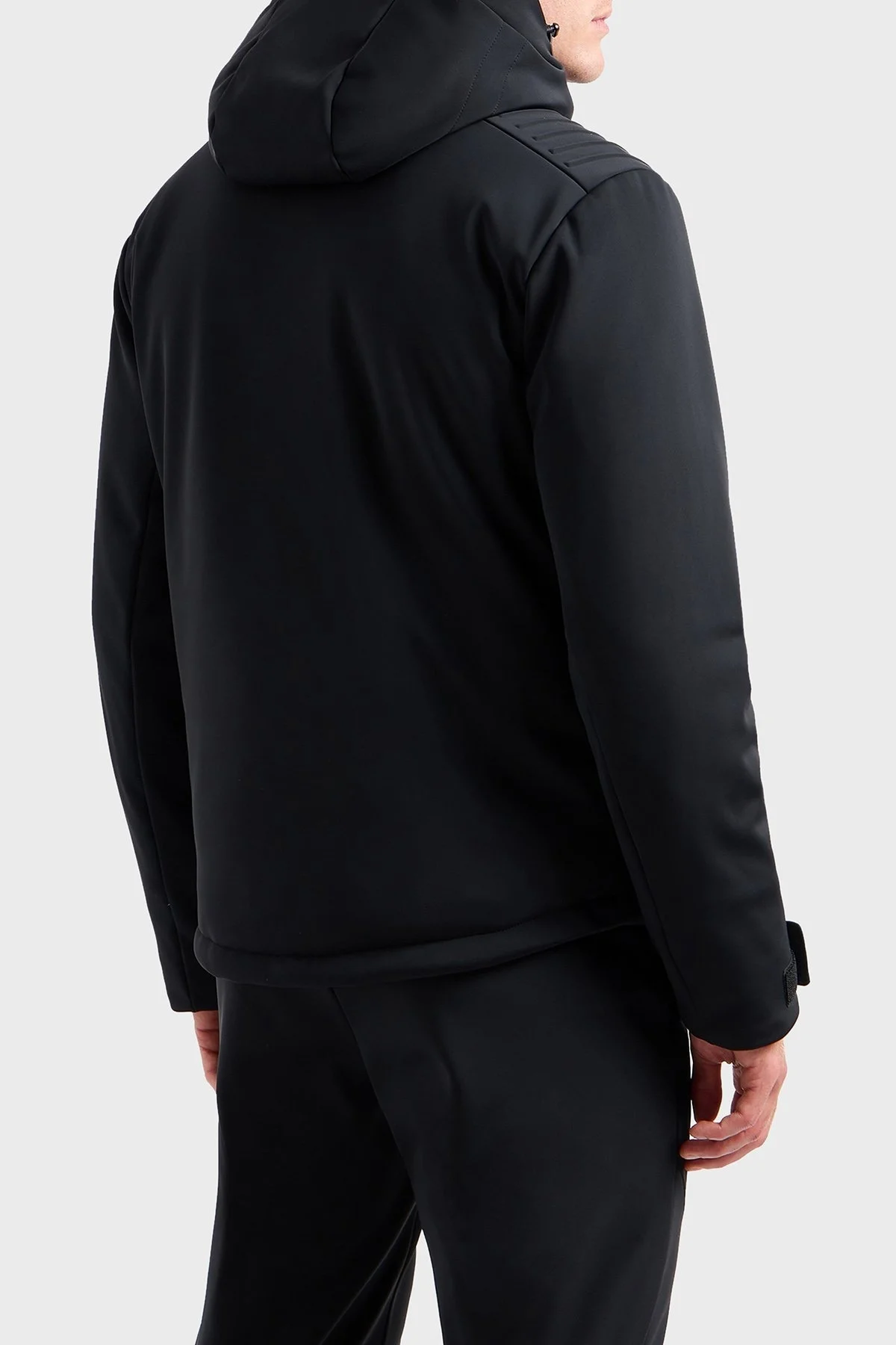 EA7 Regular Fit Çıkarılabilir Kapüşonlu Erkek Mont 6DPG12 PN8HZ 1200 SİYAH - 3