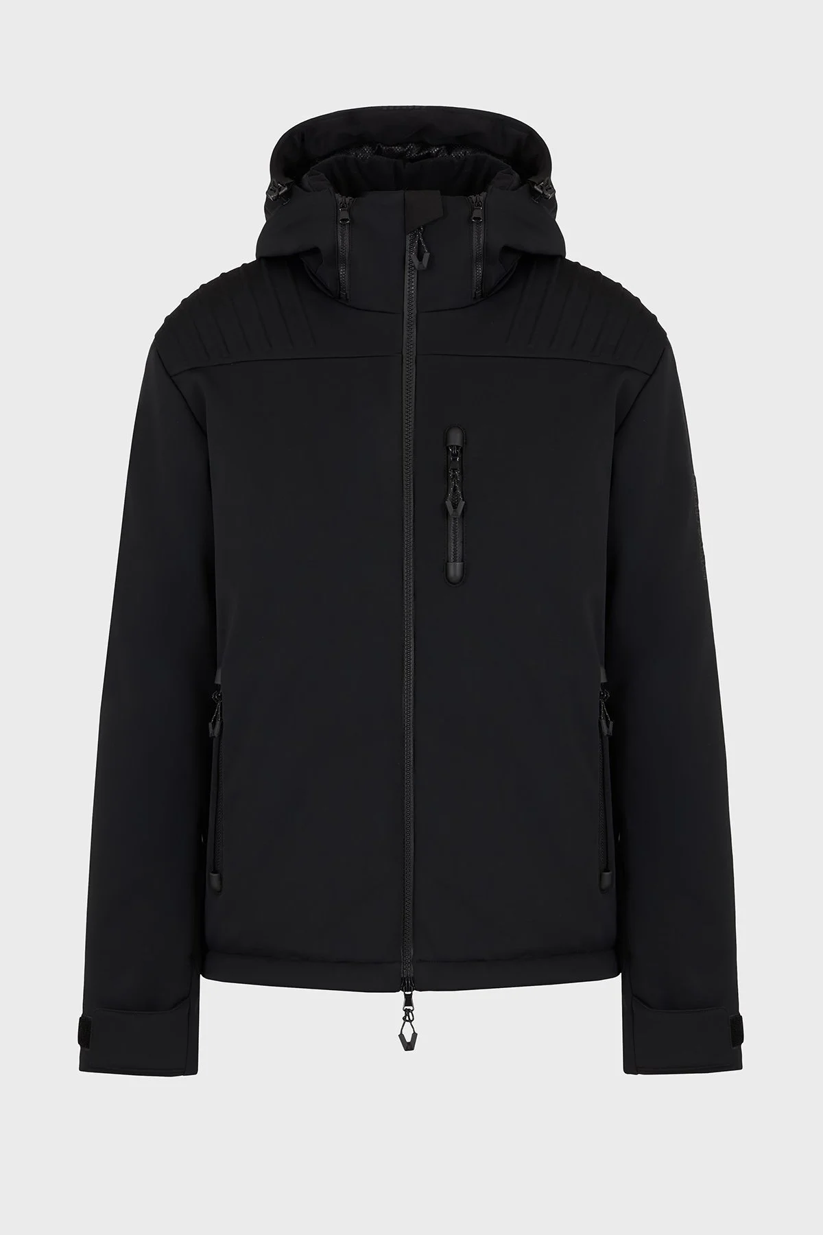 EA7 Regular Fit Çıkarılabilir Kapüşonlu Erkek Mont 6DPG12 PN8HZ 1200 SİYAH - 5