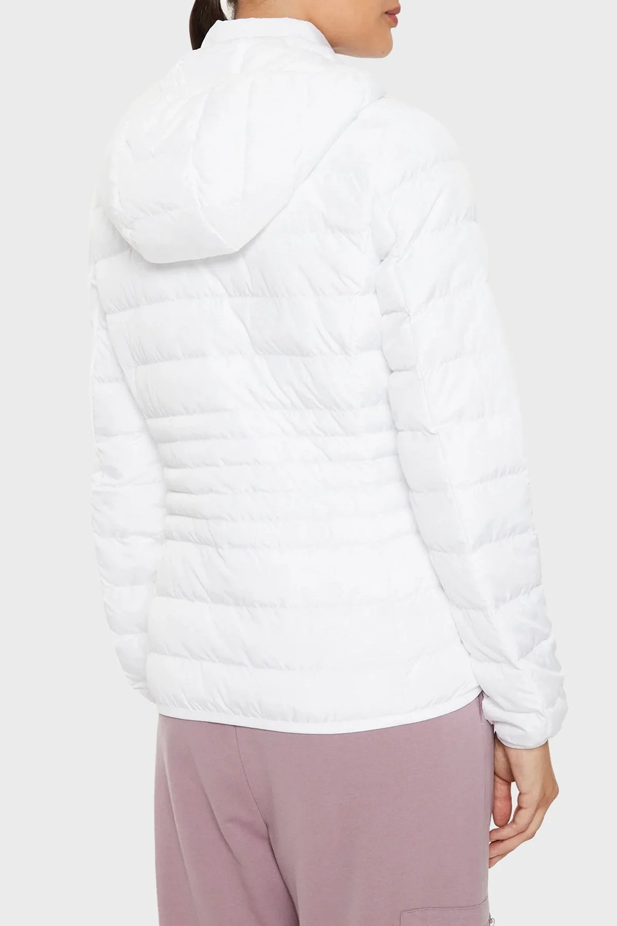 EA7 Regular Fit Çıkarılabilir Kapüşonlu Şişme Bayan Mont 8NTB23 TNF8Z 0104 BEYAZ - 2