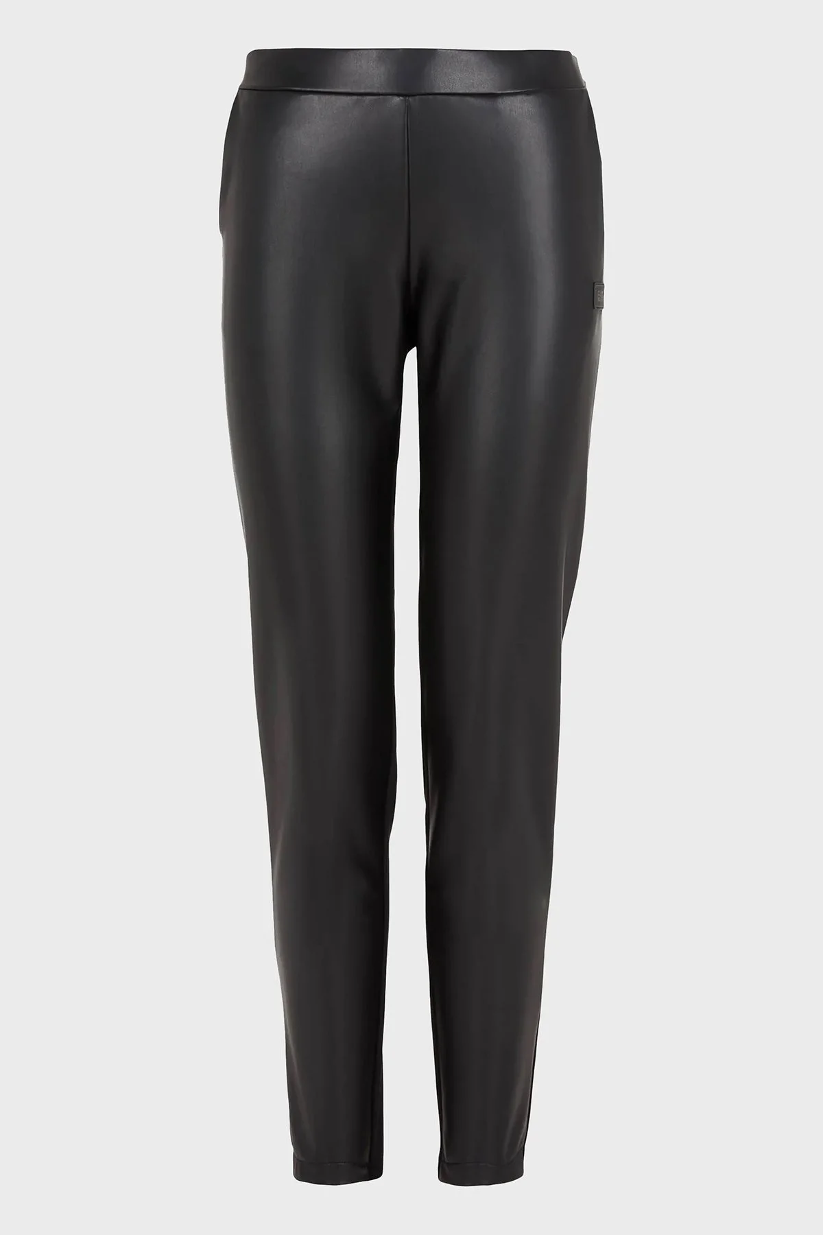 EA7 Regular Fit Deri Görünümlü Tayt Bayan Pantolon 6RTP72 TJRLZ 1200 SİYAH - 3