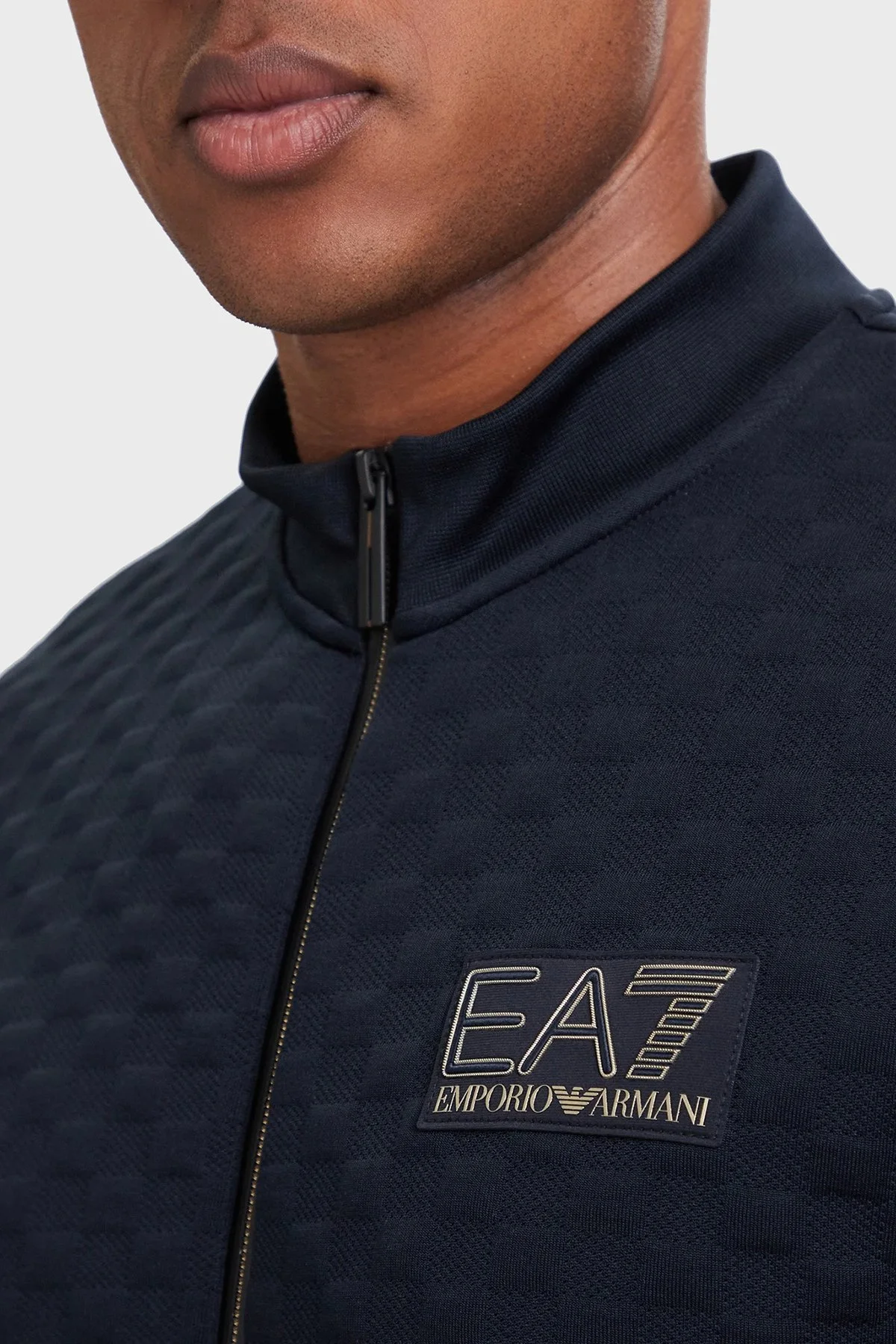 EA7 Regular Fit Dik Yaka Erkek Sweat 7M002246 AF26241 UB102 Lacivert - 4