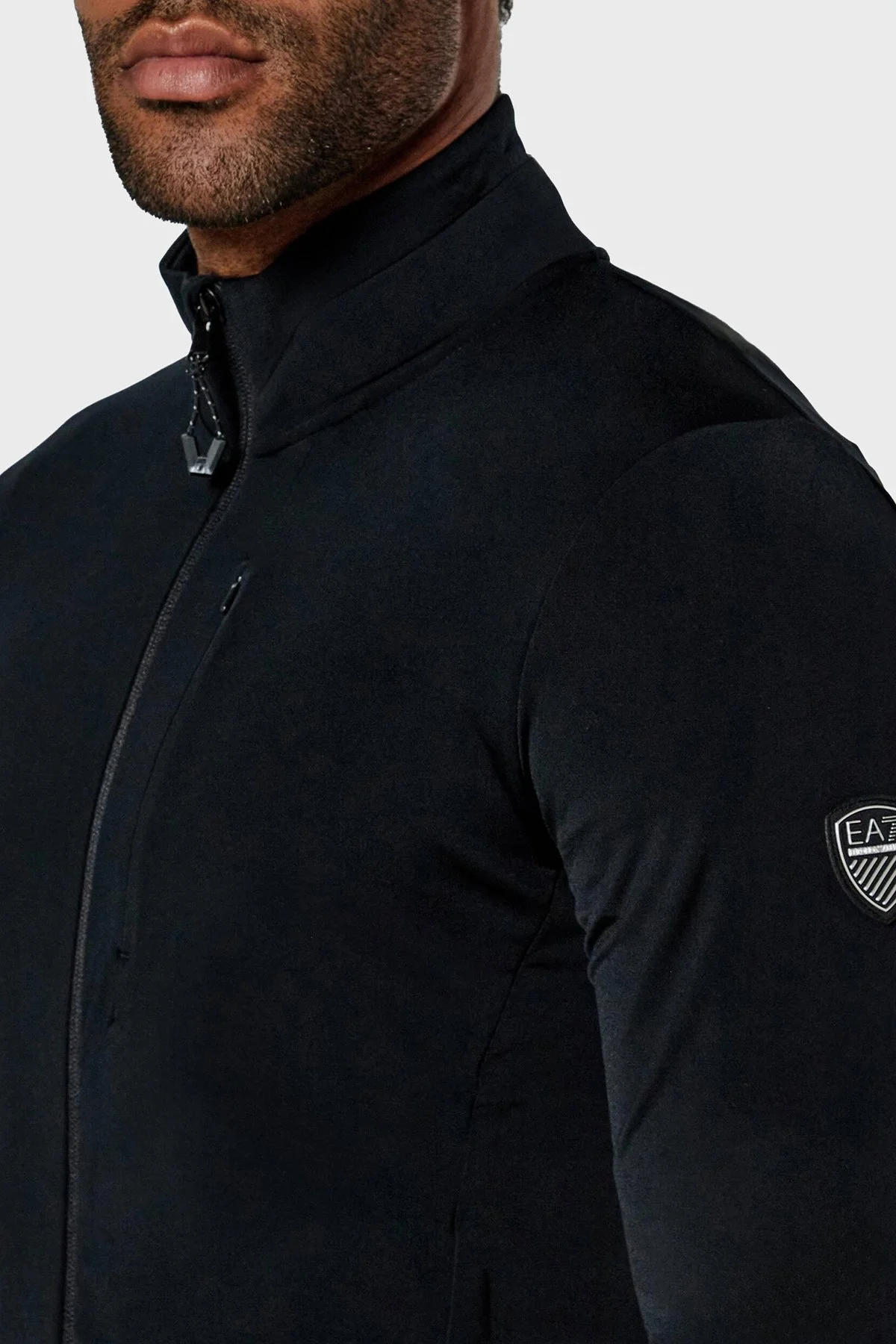 EA7 Regular Fit Dik Yaka Fermuarlı Erkek Sweat 6DPMC5 PJJFZ 1200 SİYAH - 7