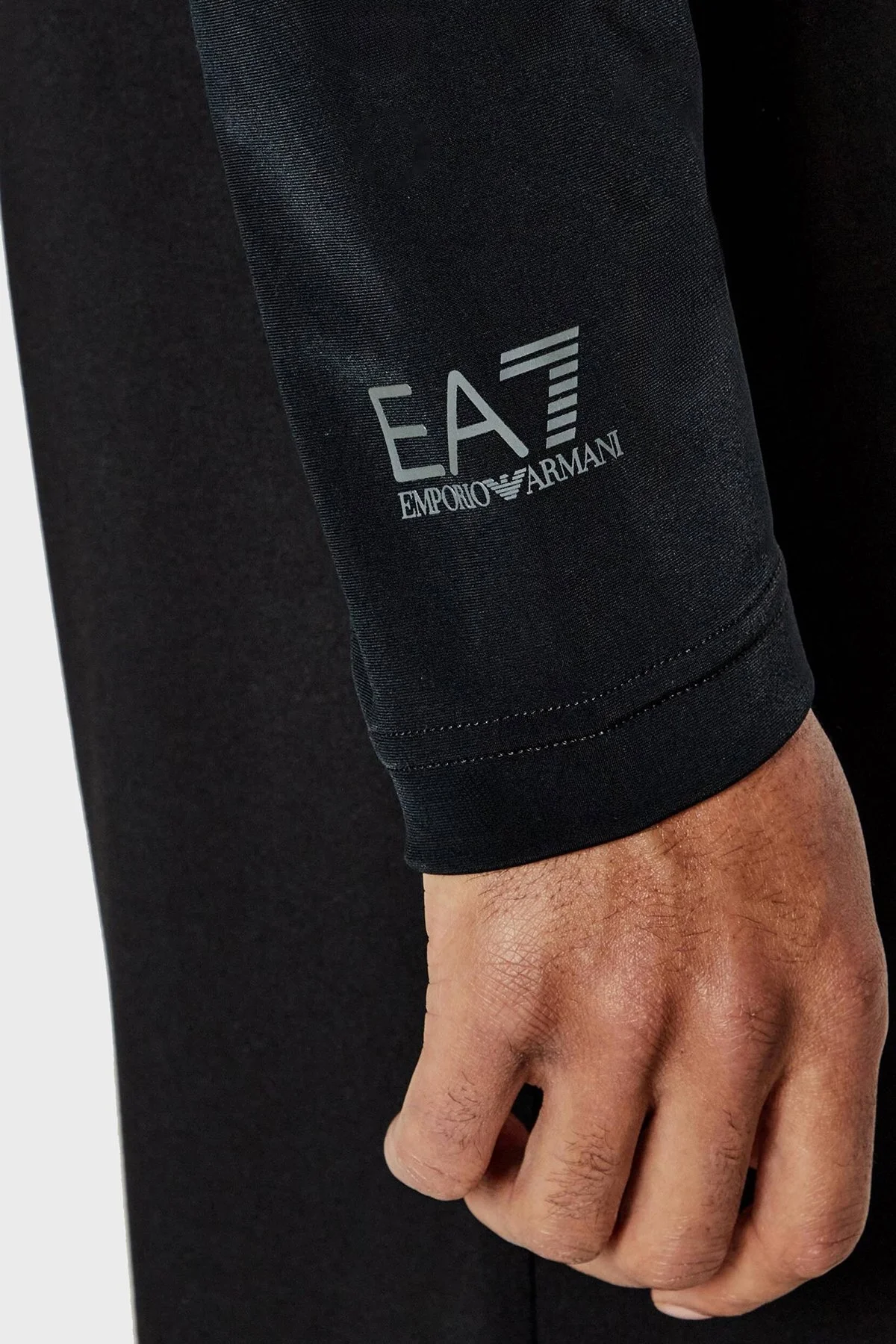 EA7 Regular Fit Dik Yaka Fermuarlı Erkek Sweat 6DPMC5 PJJFZ 1200 SİYAH - 9