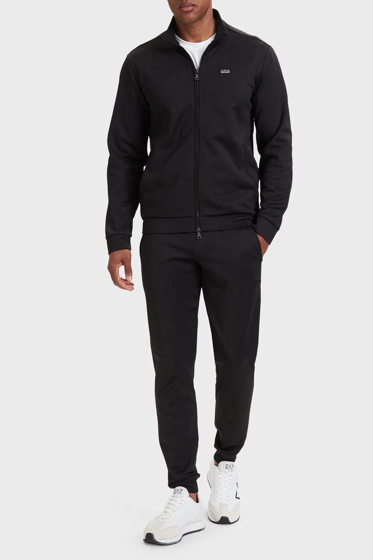 EA7 Regular Fit Dik Yaka Fermuarlı Erkek Sweat 7M002098 AF27716 UC001 Siyah - 2