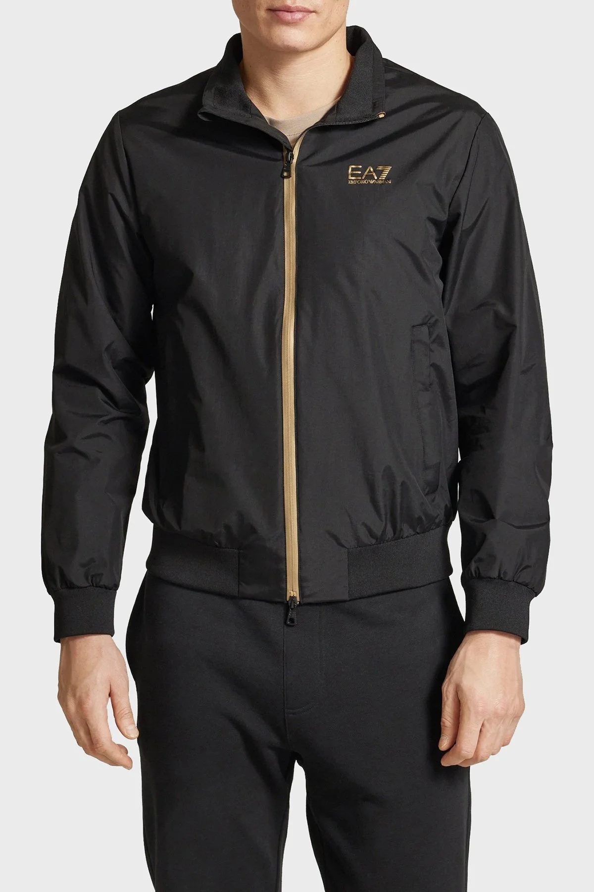 EA7 Regular Fit Dik Yaka Logolu Erkek Ceket 7M000424 AF13569 MC004 SİYAH-GOLD - 4