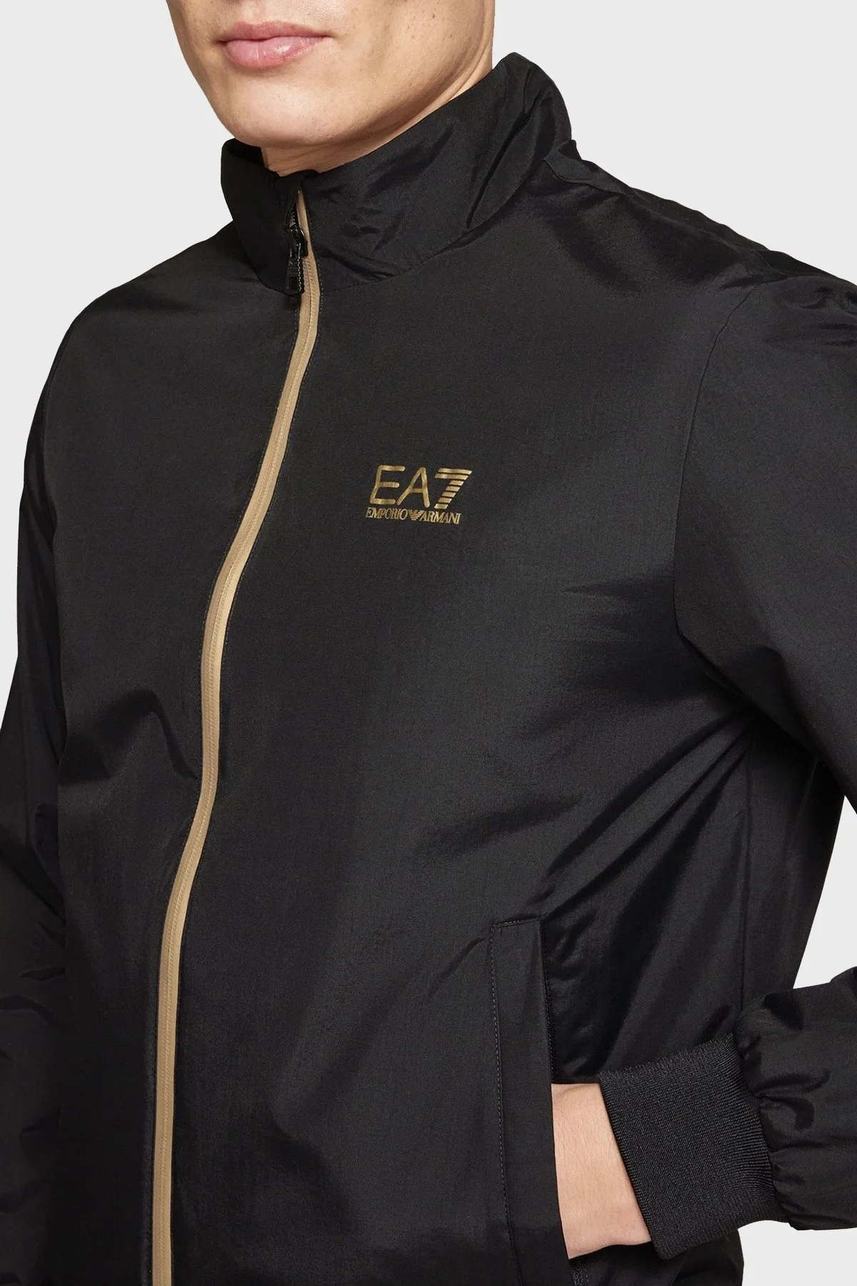 EA7 Regular Fit Dik Yaka Logolu Erkek Ceket 7M000424 AF13569 MC004 SİYAH-GOLD - 5