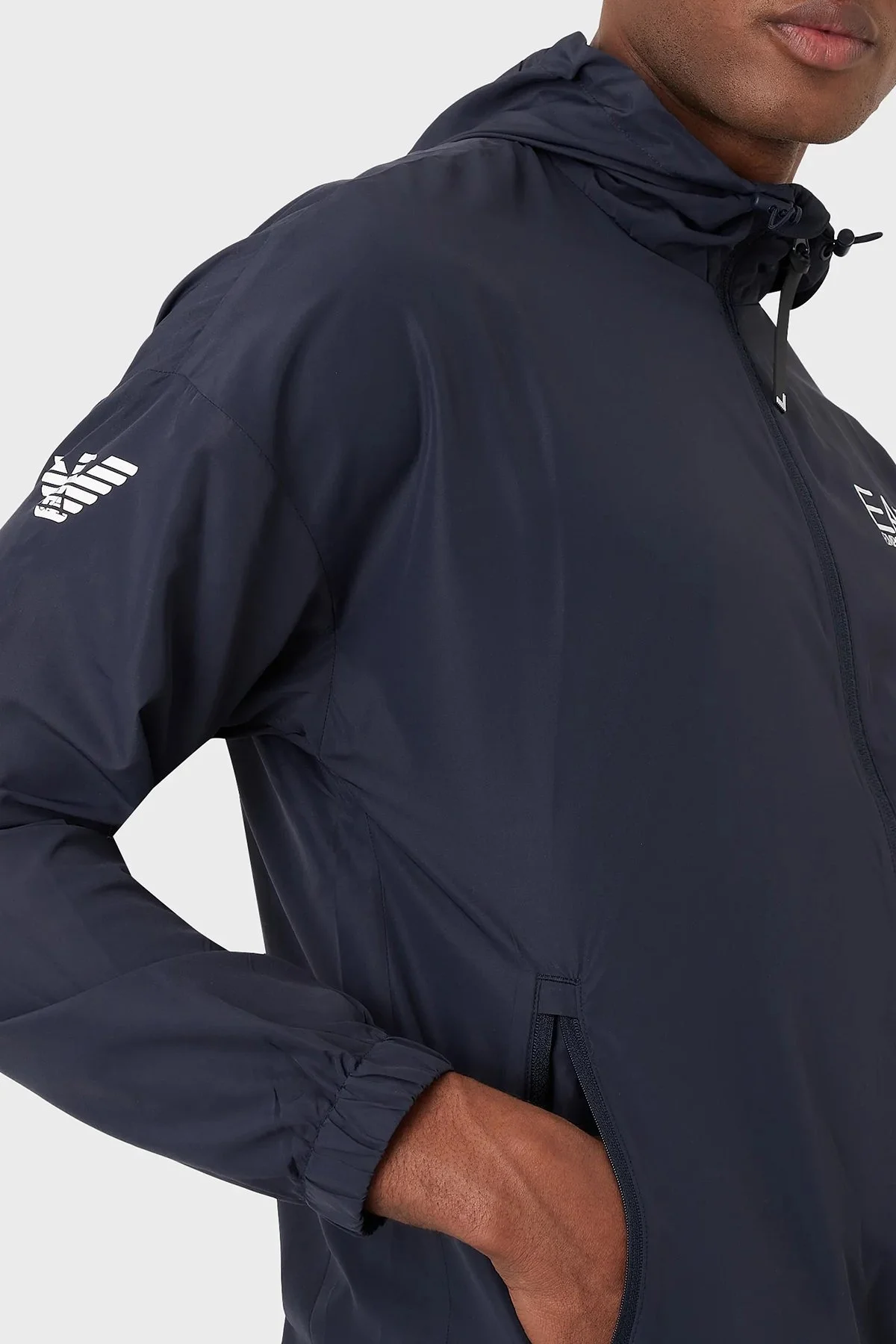 EA7 Regular Fit Fermuarlı Cepli Kapüşonlu Erkek Eşofman Takımı 8NPV08 PN4HZ 1554 LACİVERT - 3