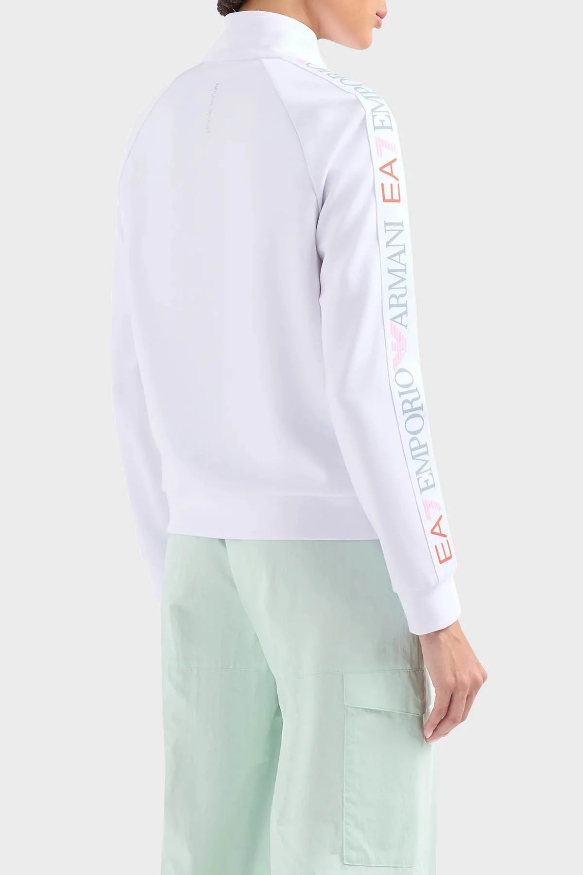 EA7 Regular Fit Fermuarlı Dik Yaka Bayan Sweat 3DTM17 TJKWZ 1100 BEYAZ - 2