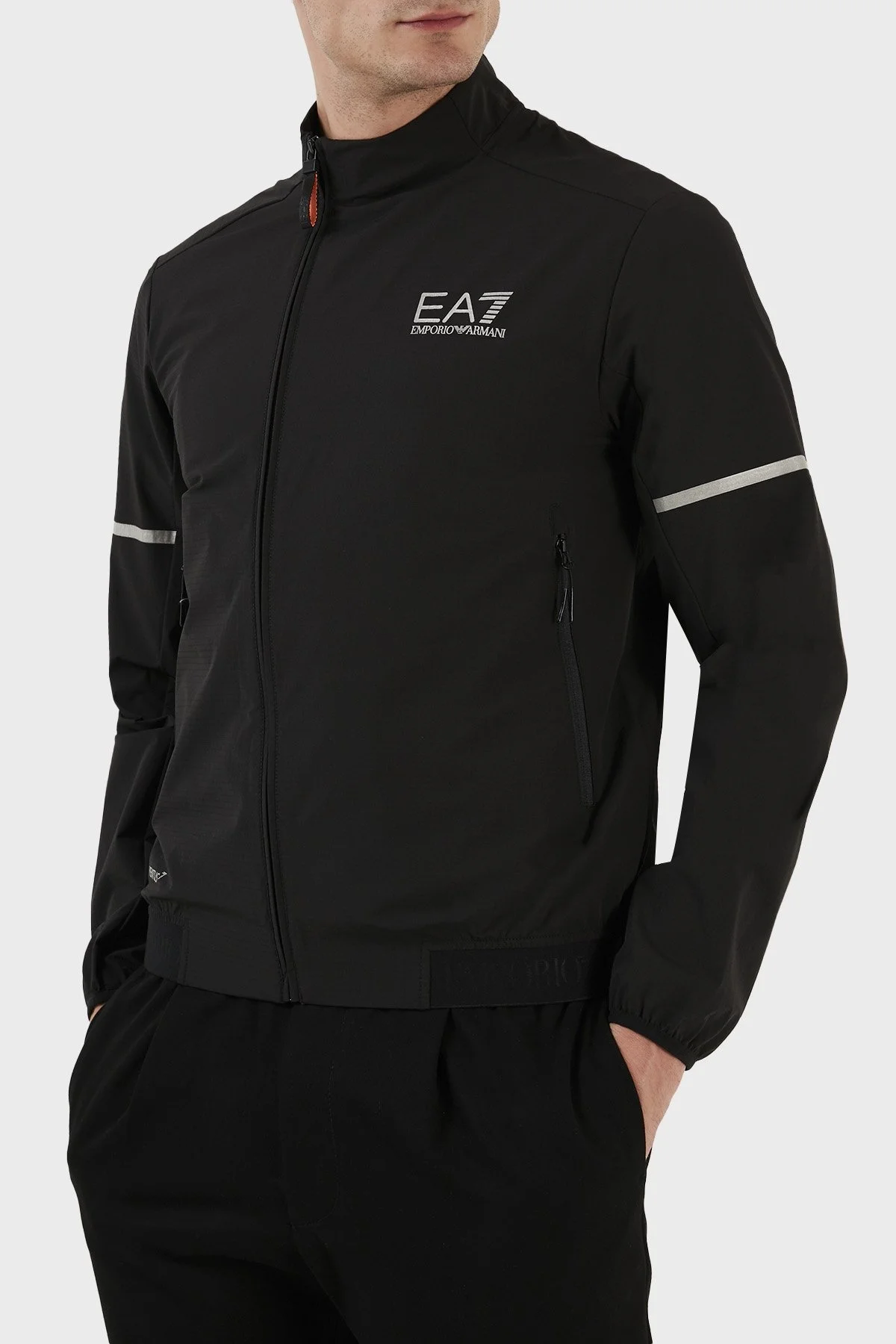 EA7 Regular Fit Fermuarlı Dik Yaka Mevsimlik Spor Erkek Ceket 3RPB13 PNCRZ 1200 SİYAH - 2