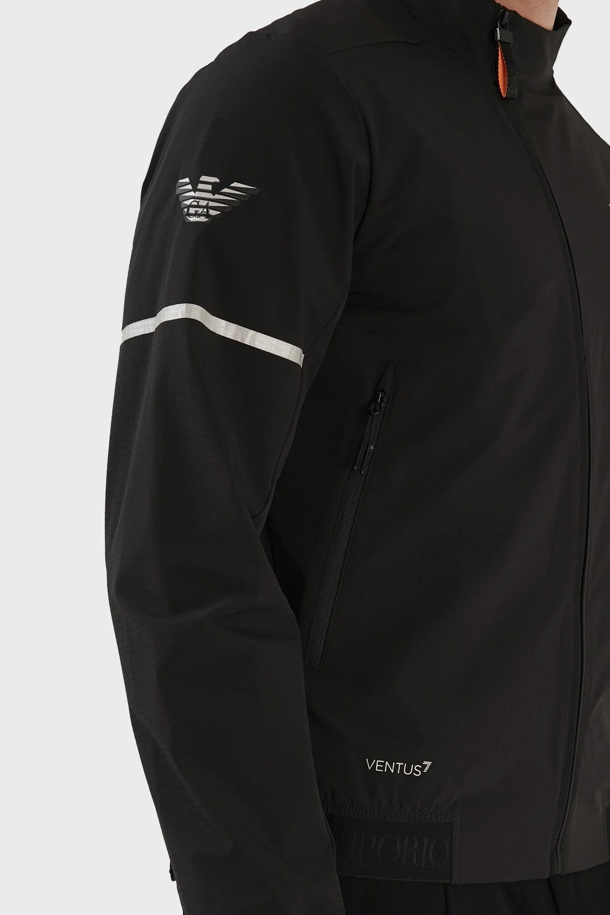 EA7 Regular Fit Fermuarlı Dik Yaka Mevsimlik Spor Erkek Ceket 3RPB13 PNCRZ 1200 SİYAH - 3