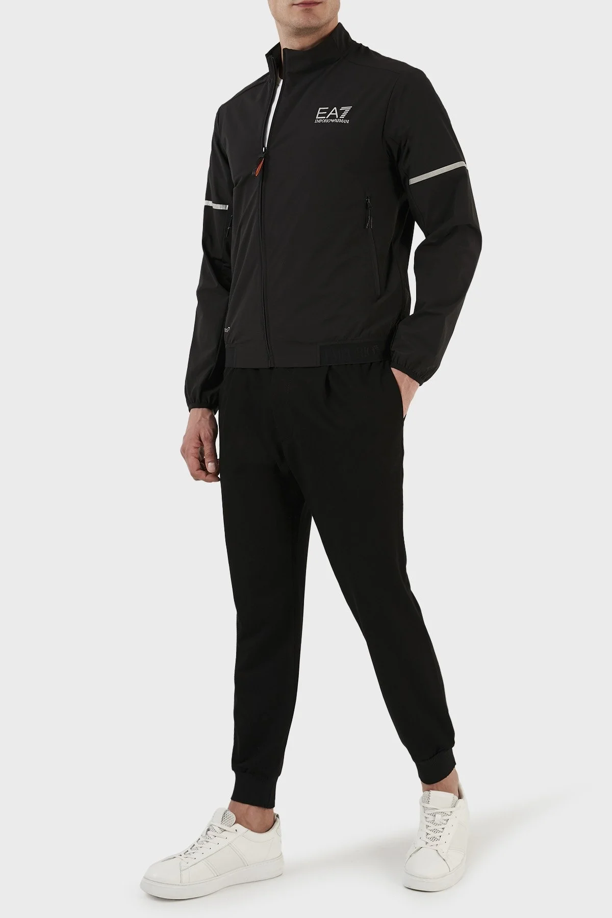 EA7 Regular Fit Fermuarlı Dik Yaka Mevsimlik Spor Erkek Ceket 3RPB13 PNCRZ 1200 SİYAH - 4