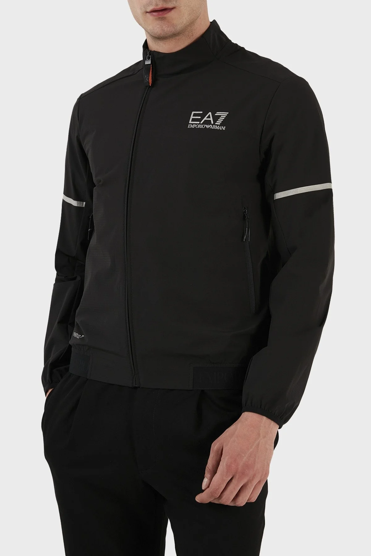 EA7 Regular Fit Fermuarlı Dik Yaka Mevsimlik Spor Erkek Ceket 3RPB13 PNCRZ 1200 SİYAH - 5
