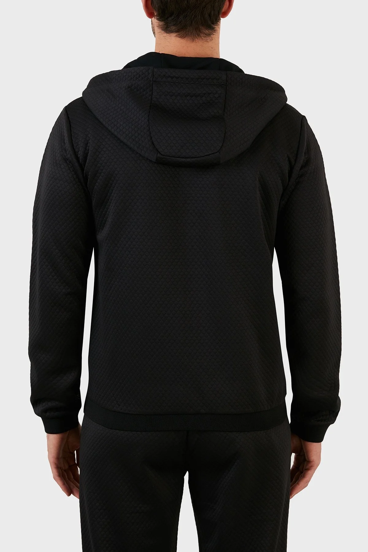 EA7 Regular Fit Fermuarlı Kapüşonlu Erkek Sweat 6LPM31 PJHXZ 1200 SİYAH - 5