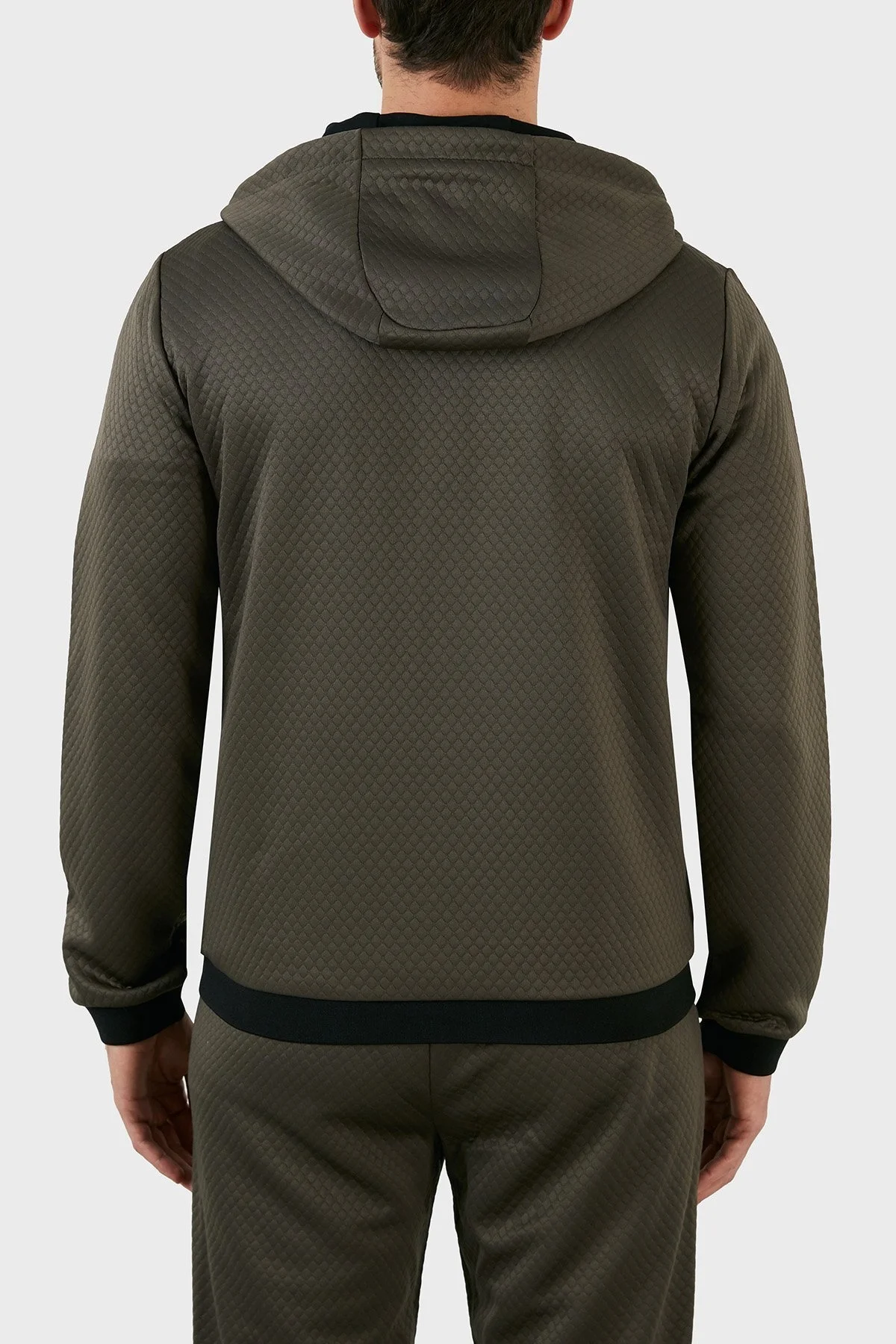 EA7 Regular Fit Fermuarlı Kapüşonlu Erkek Sweat 6LPM31 PJHXZ 1866 HAKİ - 5