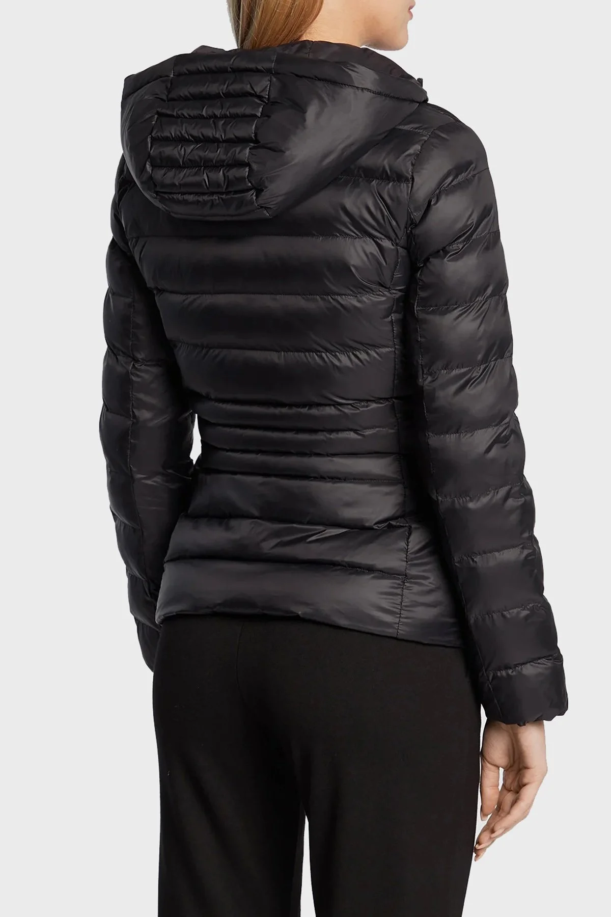 EA7 Regular Fit Fermuarlı Kapüşonlu Şişme Kadın Mont 6LTB03 TN88Z 1200 SİYAH - 3