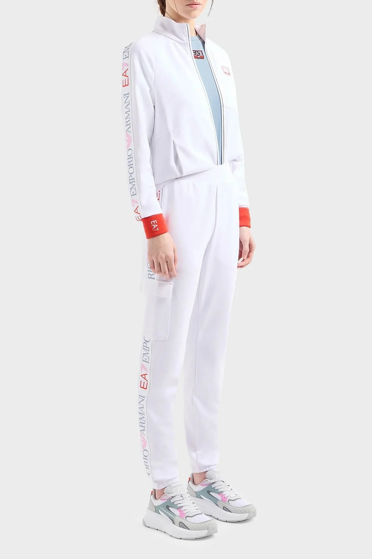 EA7 Regular Fit Jogger Spor Bayan Pantolon 3DTP64 TJKWZ 1100 BEYAZ - 3