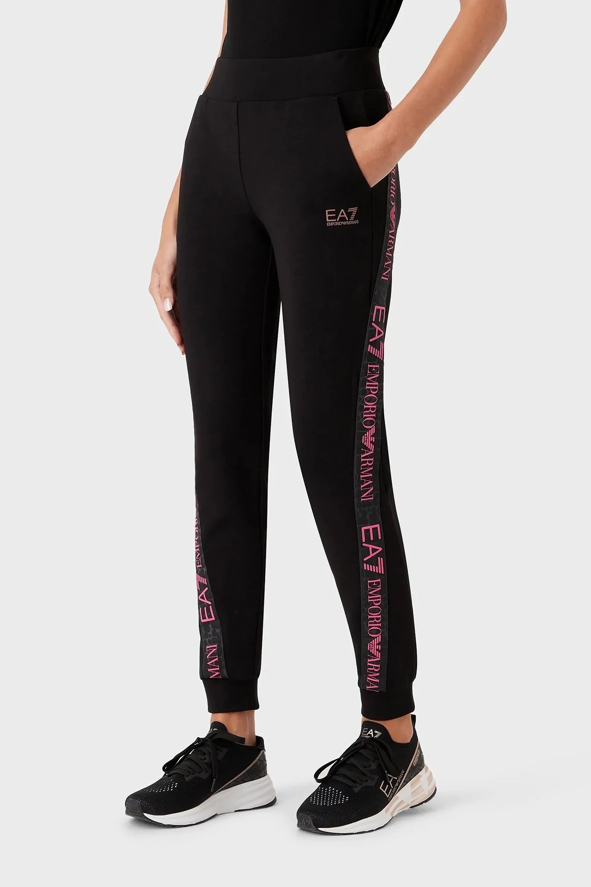 EA7 Regular Fit Jogger Spor Bayan Pantolon 3RTP55 TJKWZ 1200 SİYAH - 1