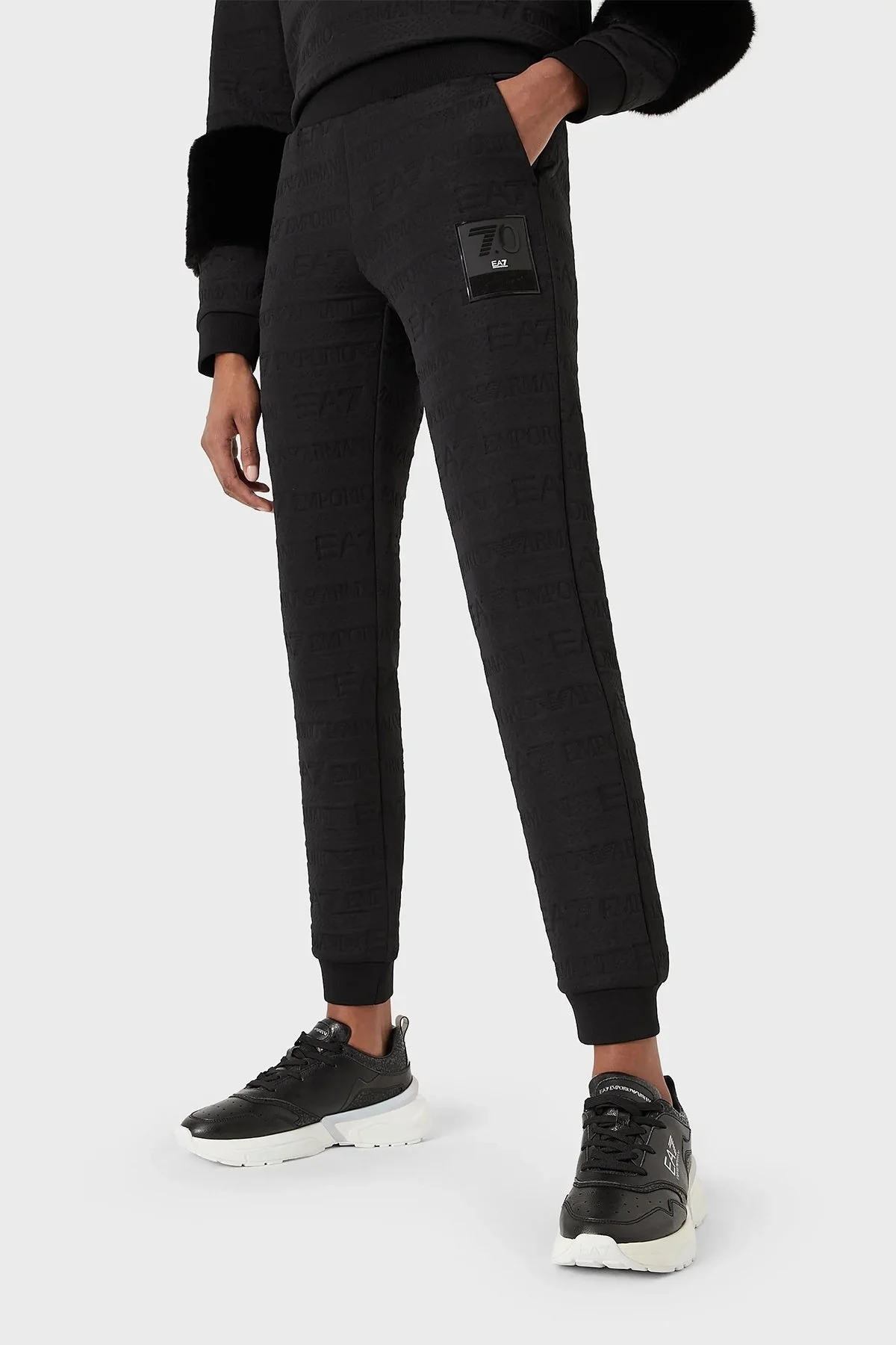 EA7 Regular Fit Jogger Spor Bayan Pantolon 6LTP75 TJGVZ 1200 SİYAH - 1