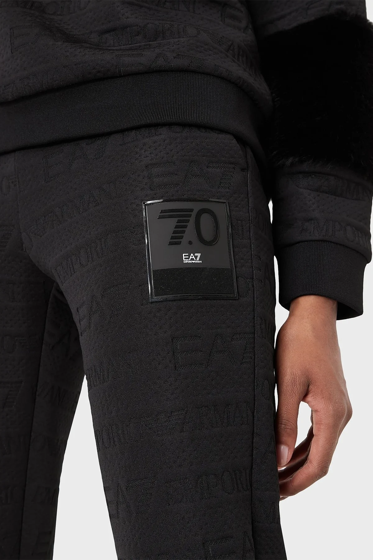 EA7 Regular Fit Jogger Spor Bayan Pantolon 6LTP75 TJGVZ 1200 SİYAH - 4