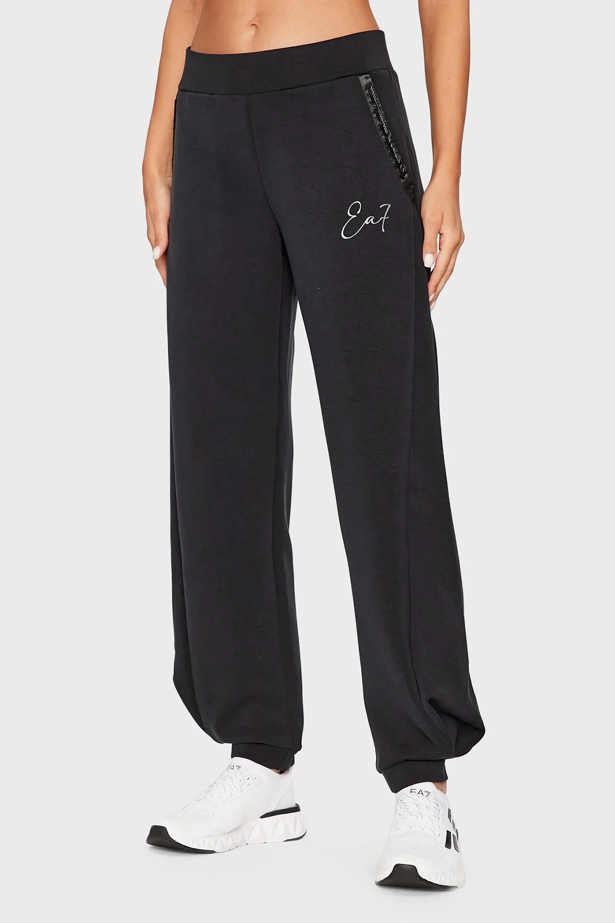EA7 Regular Fit Jogger Spor Bayan Pantolon 6RTP60 TJDCZ 1200 SİYAH - 1
