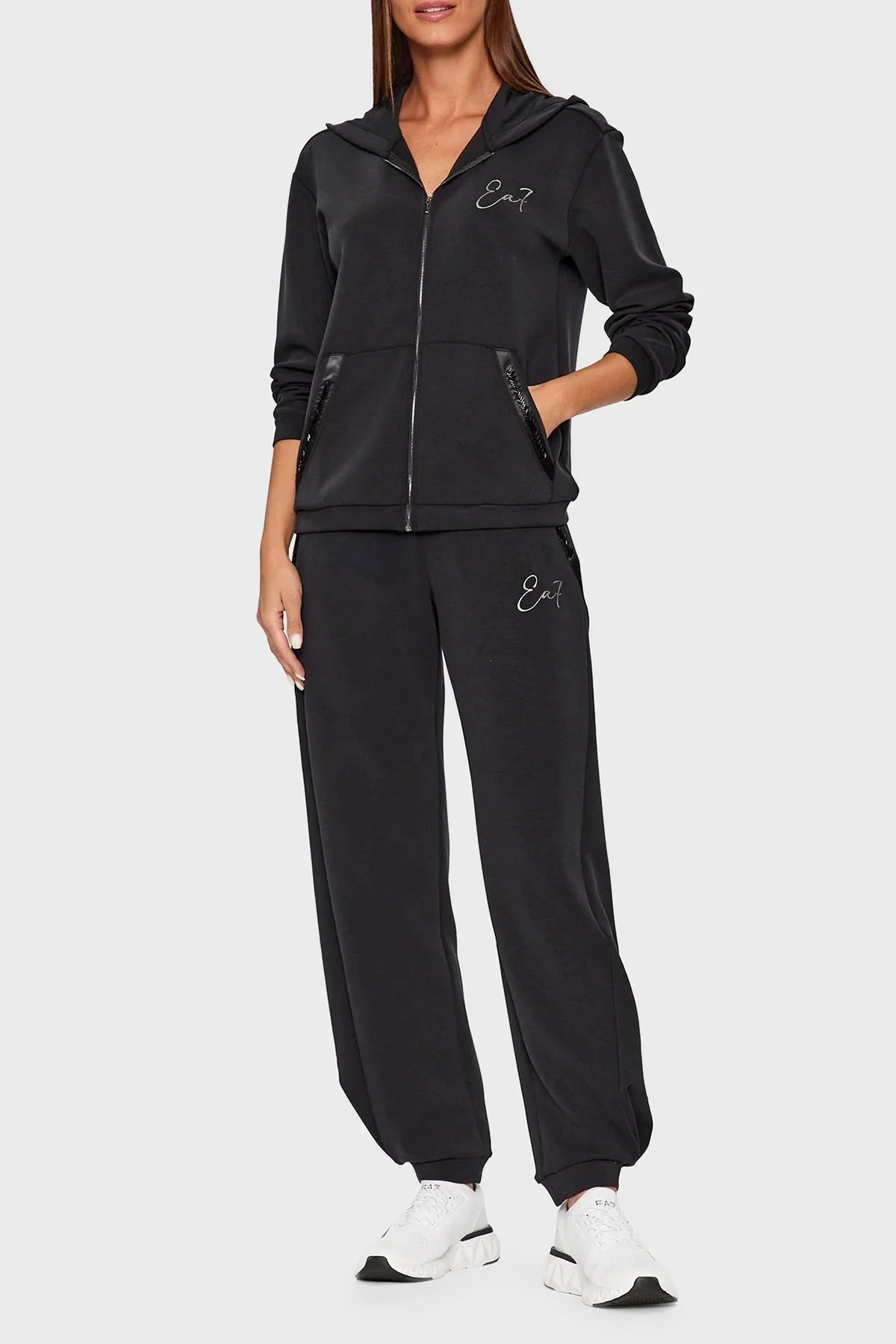 EA7 Regular Fit Jogger Spor Bayan Pantolon 6RTP60 TJDCZ 1200 SİYAH - 3