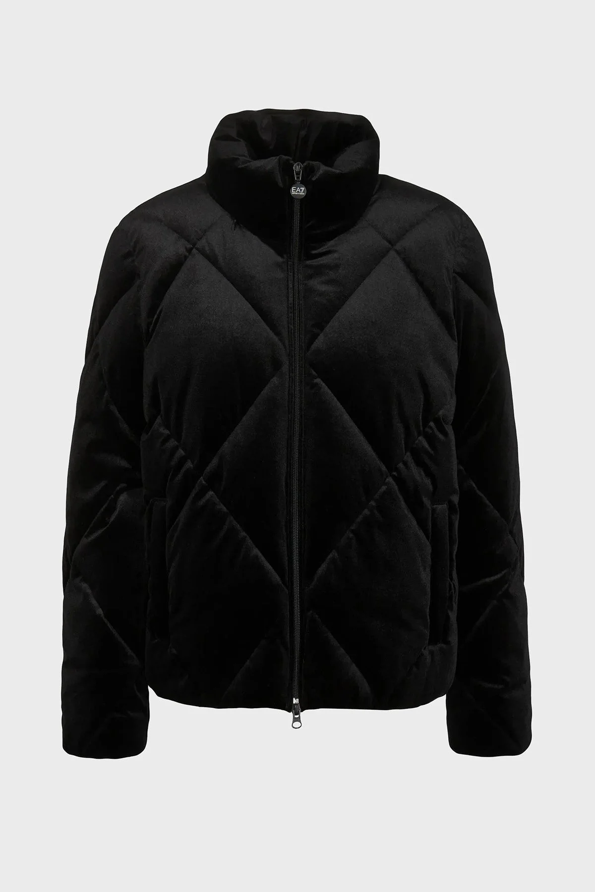 EA7 Regular Fit Kadife Bomber Kadın Mont 6RTB04 TN7VZ 1200 SİYAH - 4