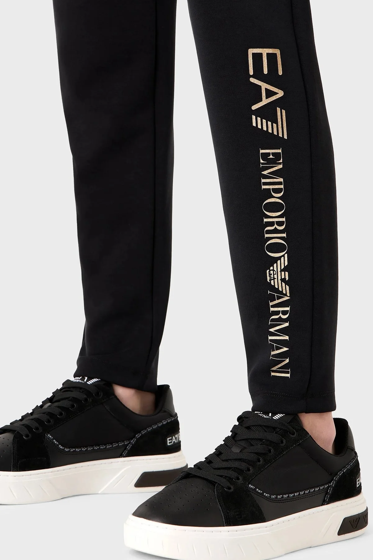 EA7 Regular Fit Kapüşonlu Bayan Eşofman Takımı 6RTV53 TJDCZ 0200 SİYAH - 4