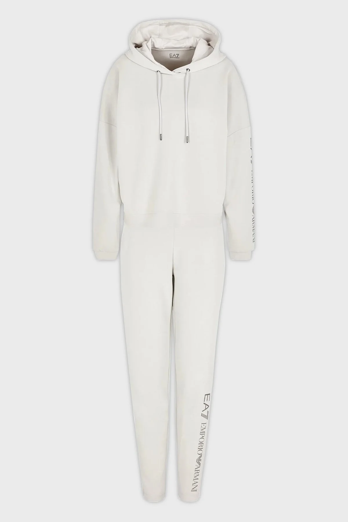 EA7 Regular Fit Kapüşonlu Bayan Eşofman Takımı 6RTV53 TJDCZ 1931 GRİ - 5