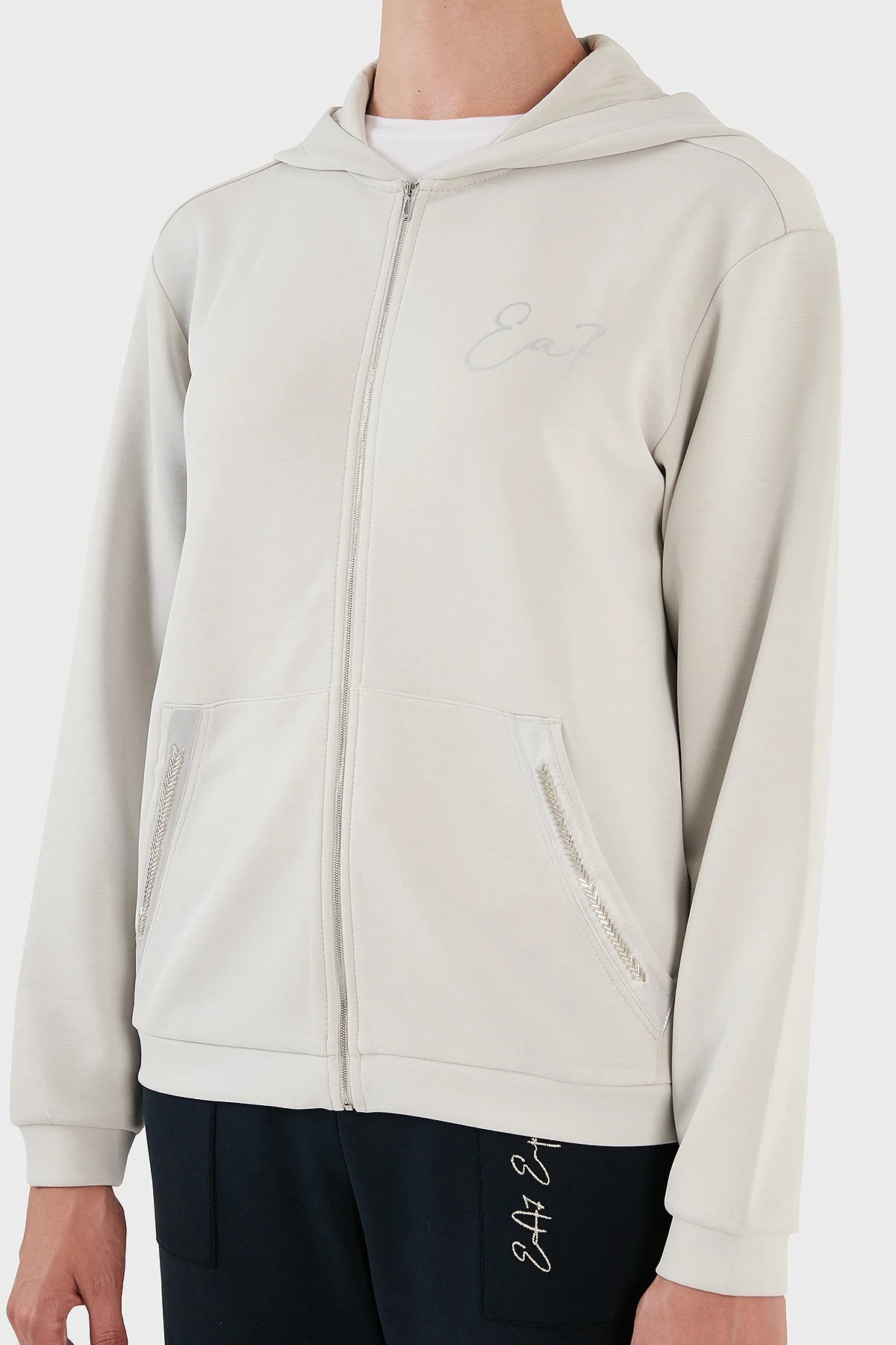 EA7 Regular Fit Kapüşonlu Kadın Sweat 6RTM20 TJDCZ 1931 GRİ - 6
