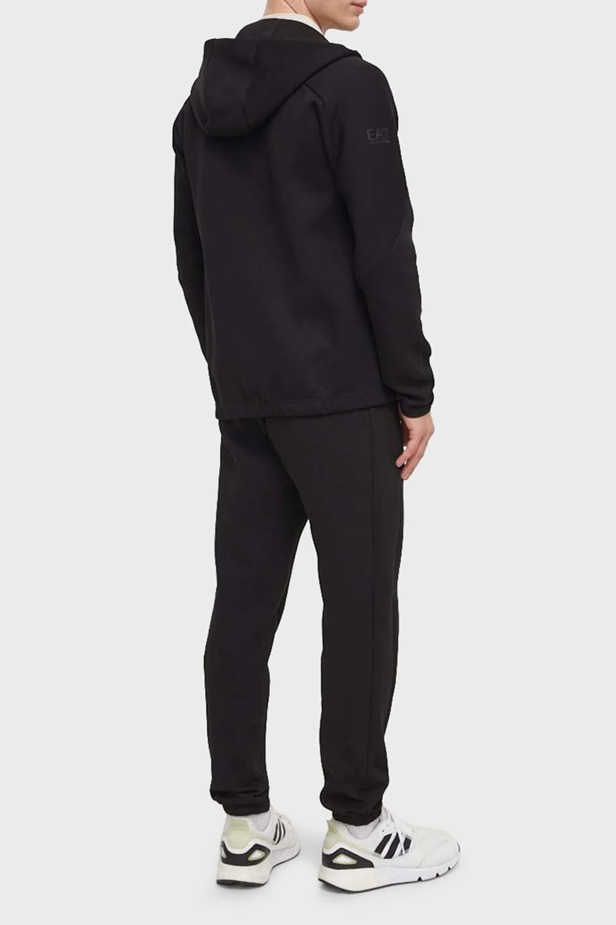 EA7 Regular Fit Kapüşonlu Erkek Eşofman Takımı 3DPV12 PJUXZ 1200 SİYAH - 2