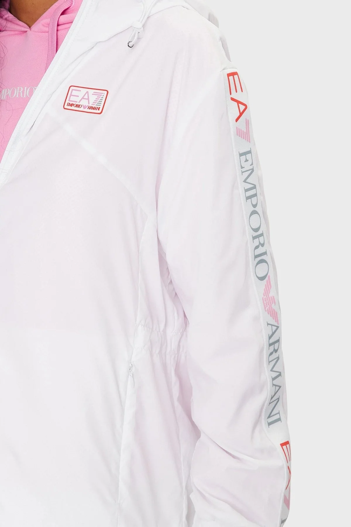 EA7 Regular Fit Kapüşonlu İnce Bayan Mont 3DTB11 TNBCZ 1100 BEYAZ - 4