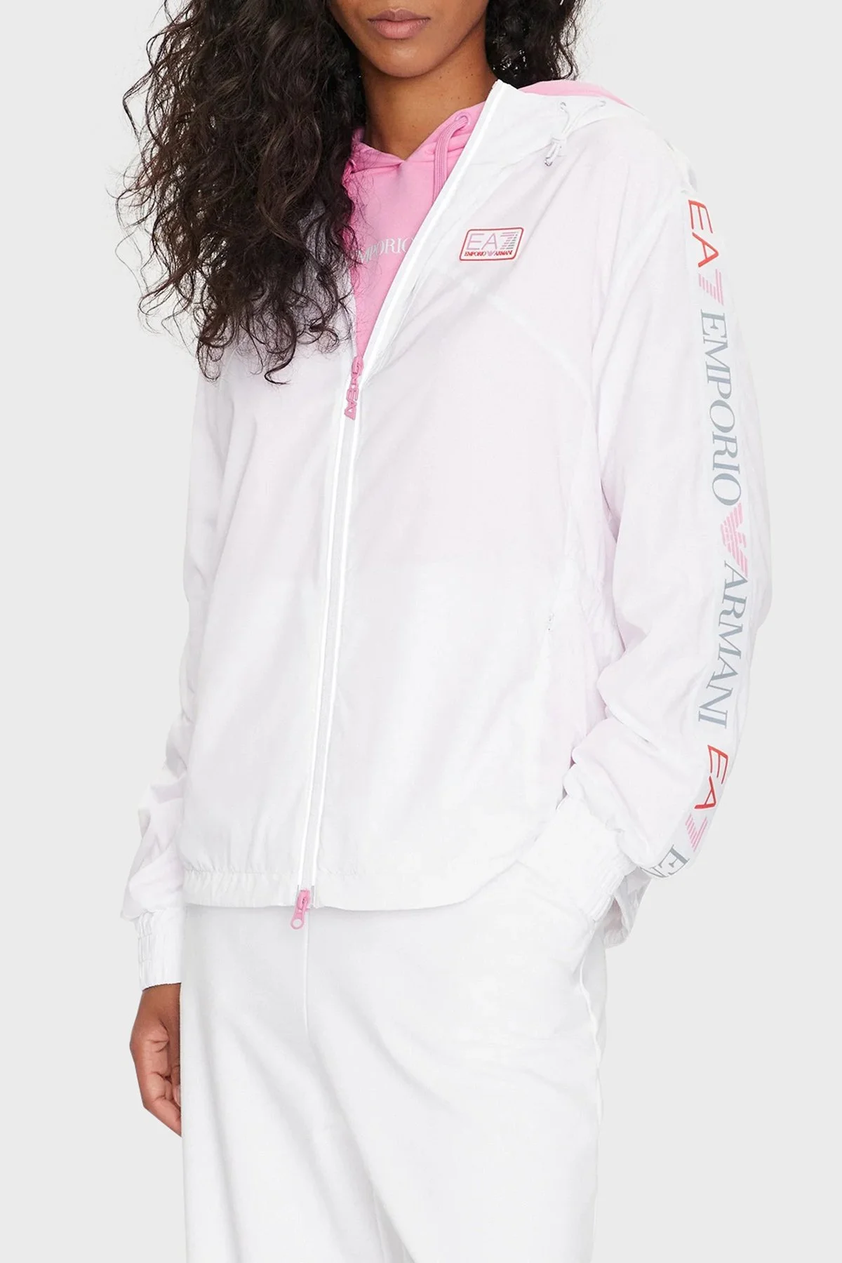 EA7 Regular Fit Kapüşonlu İnce Kadın Mont 3DTB11 TNBCZ 1100 BEYAZ - 1
