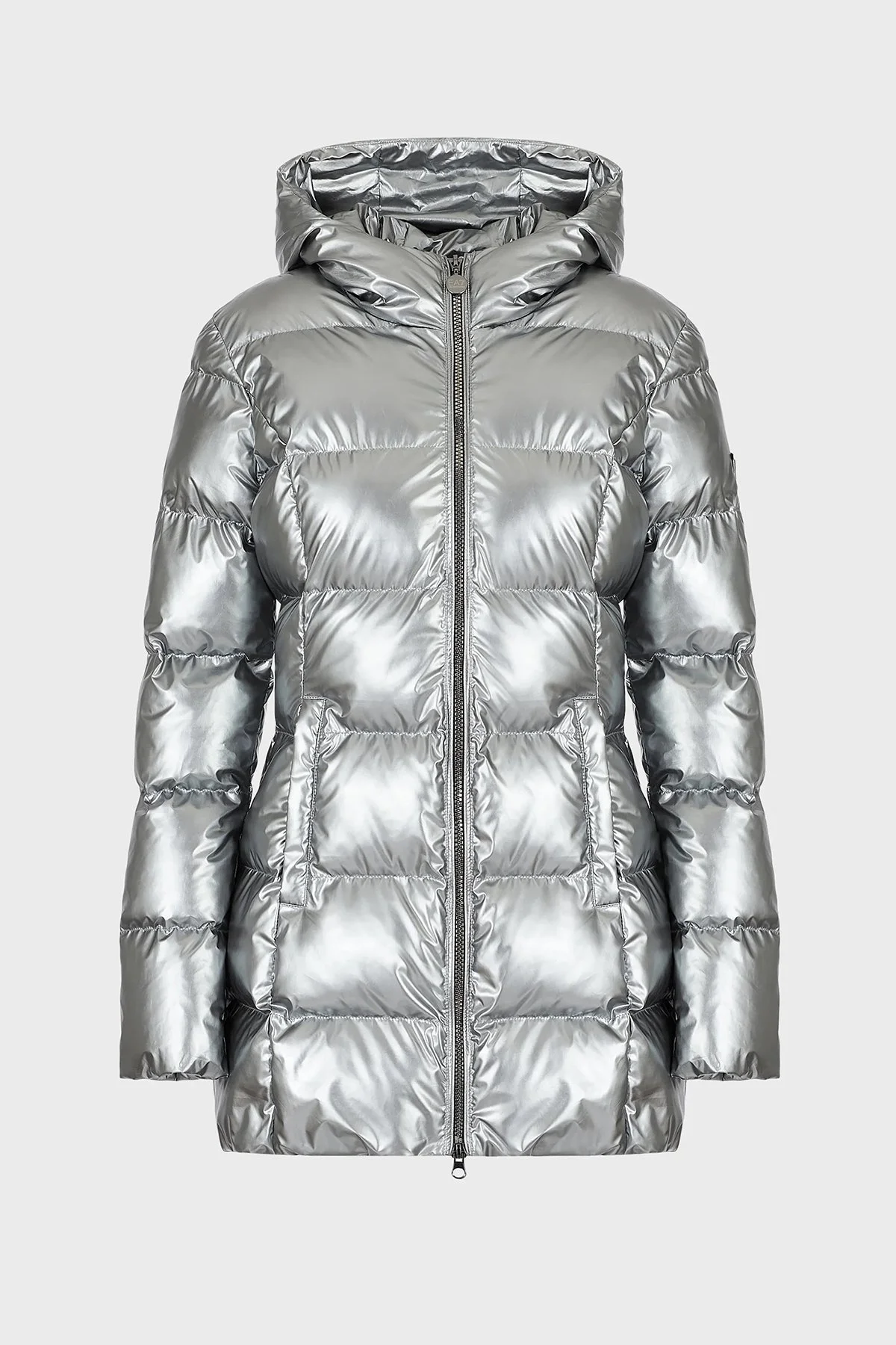 EA7 Regular Fit Kapüşonlu Parlak Şişme Bayan Mont 6LTK20 TN3VZ 1991 GRİ - 4