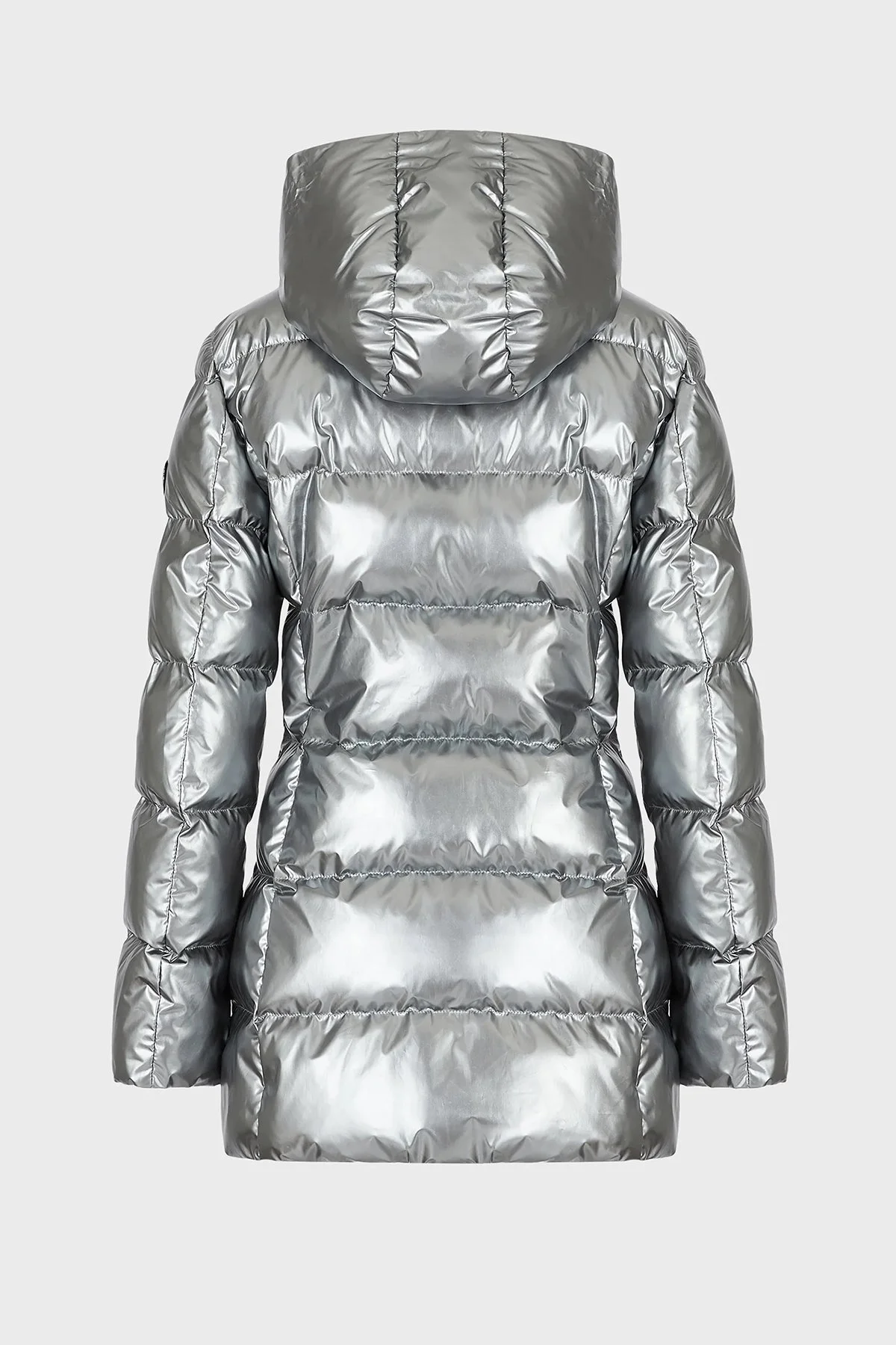 EA7 Regular Fit Kapüşonlu Parlak Şişme Bayan Mont 6LTK20 TN3VZ 1991 GRİ - 5