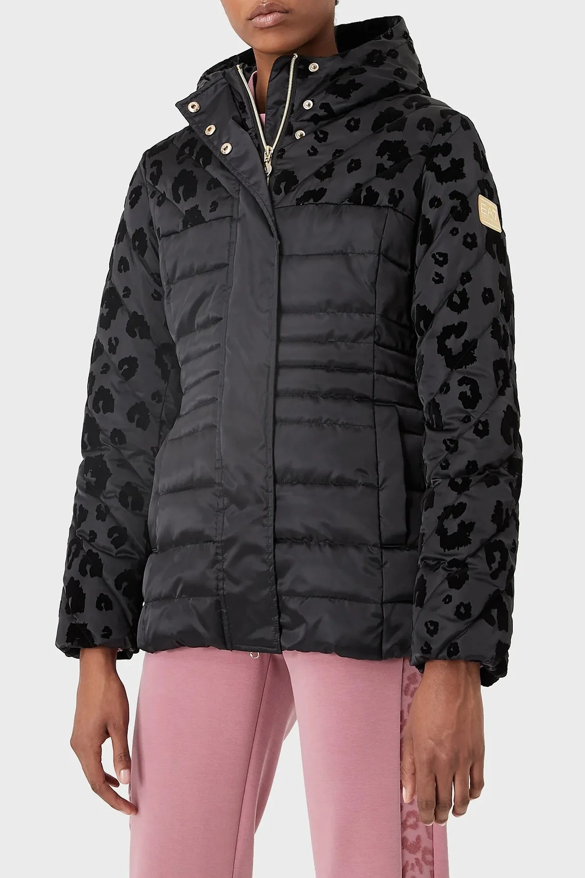 EA7 Regular Fit Kapüşonlu Şişme Bayan Mont 6LTB16 TN05Z 1200 SİYAH - 1