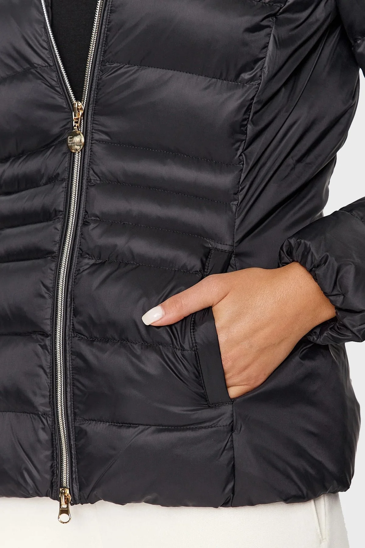 EA7 Regular Fit Kapüşonlu Şişme Bayan Mont 6RTB01 TN88Z 0200 SİYAH - 6